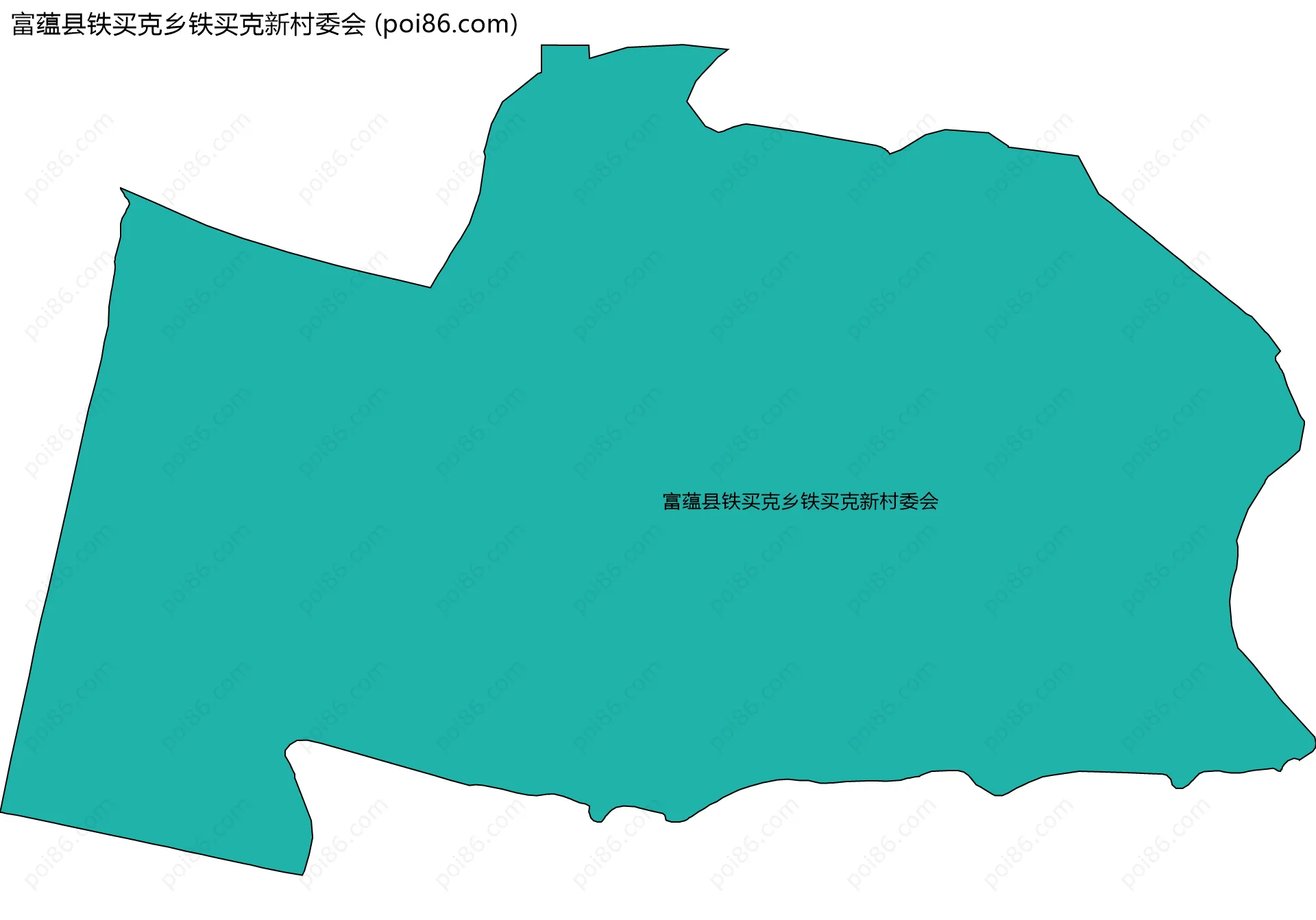 富蕴县铁买克乡铁买克新村委会边界地图