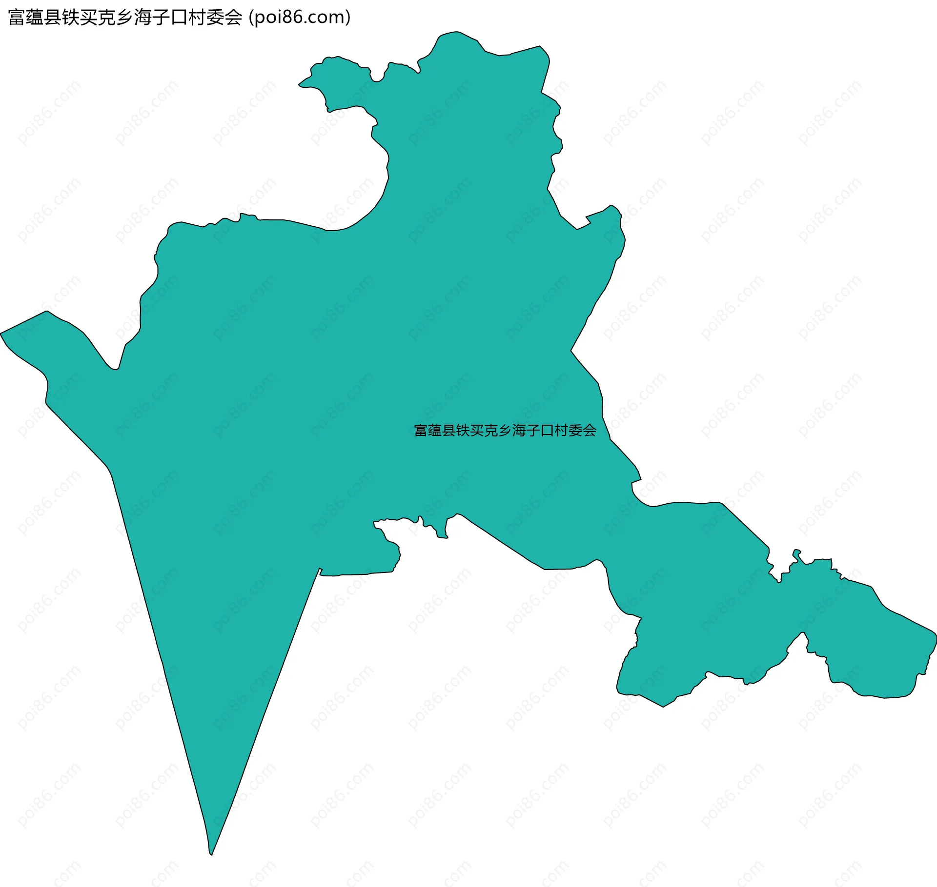 富蕴县铁买克乡海子口村委会边界地图