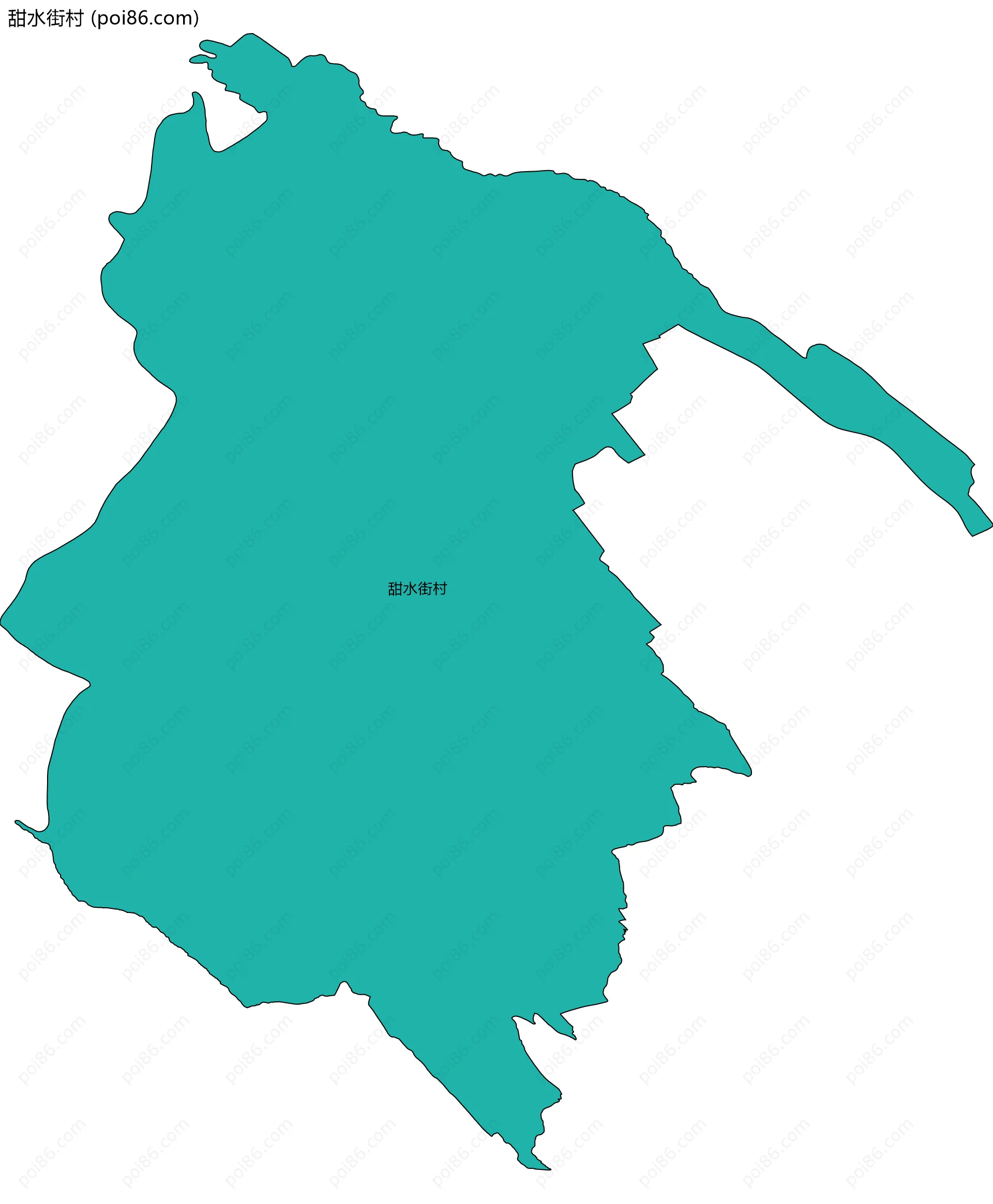 甜水街村边界地图