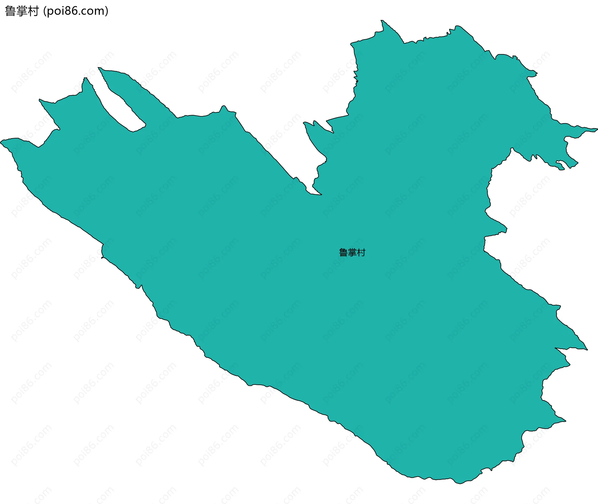 鲁掌村边界地图