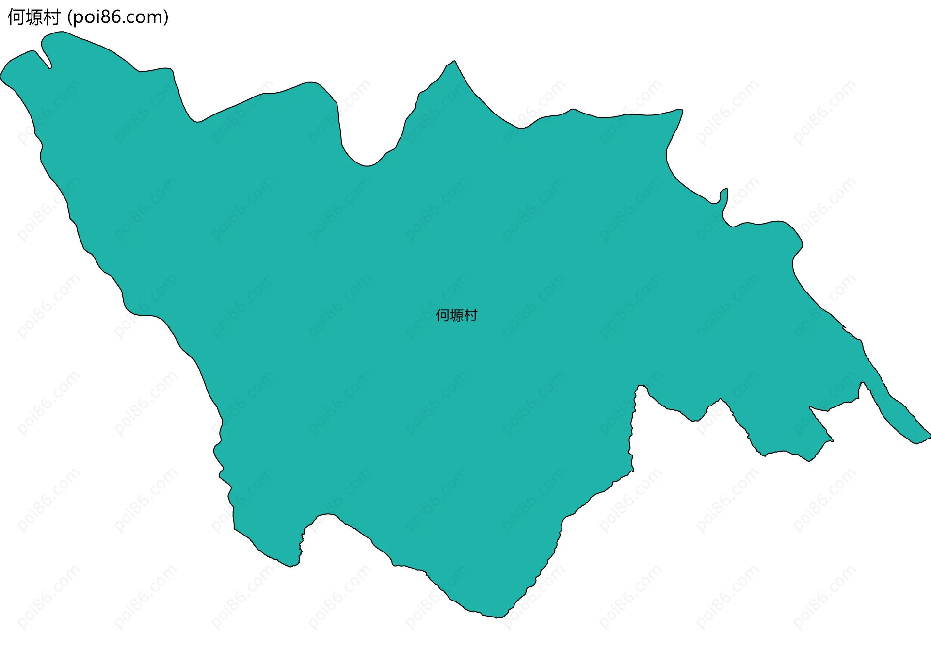 何塬村边界地图