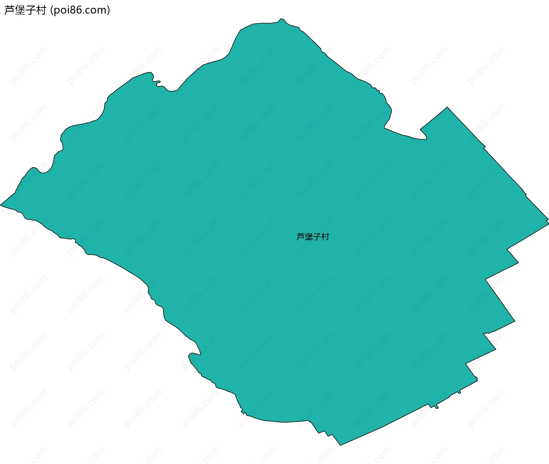 芦堡子村边界地图