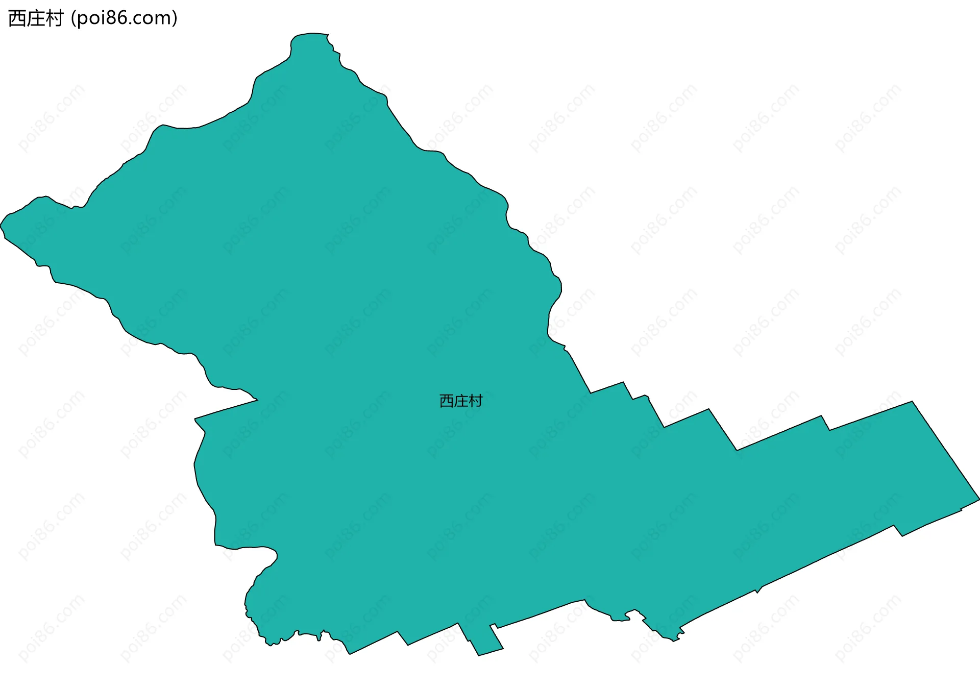 西庄村边界地图