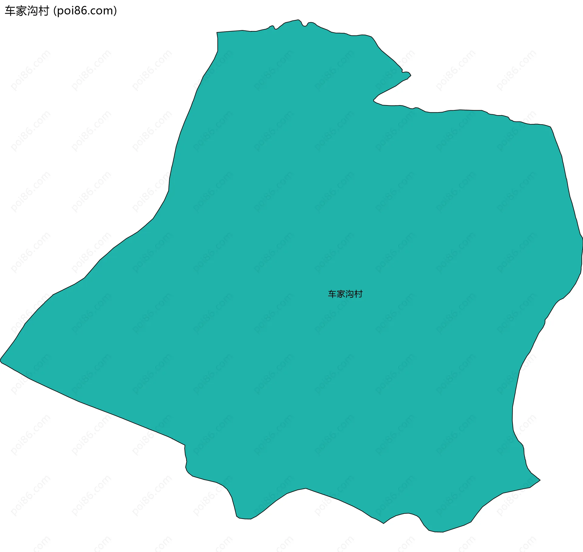 车家沟村边界地图