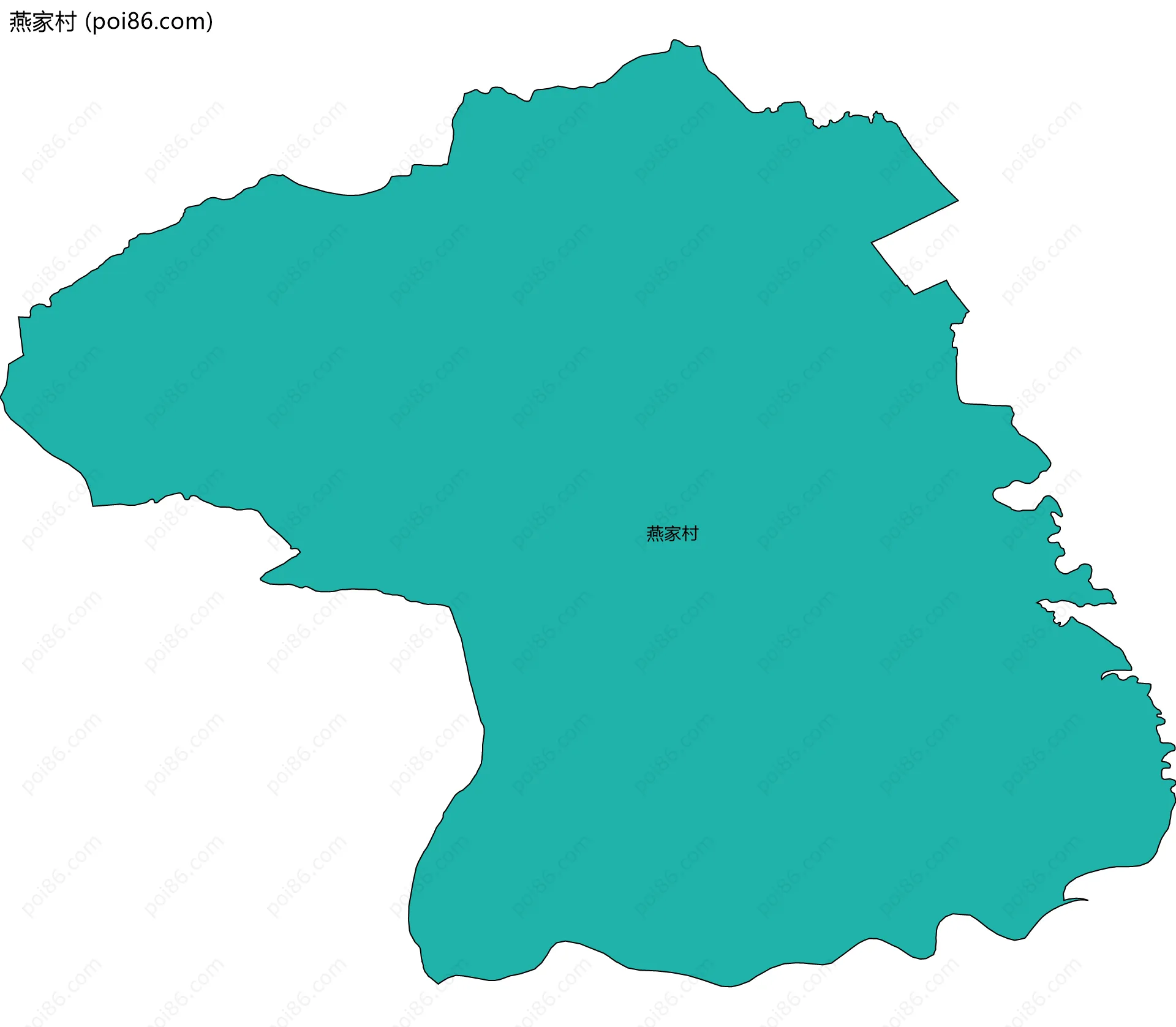 燕家村边界地图