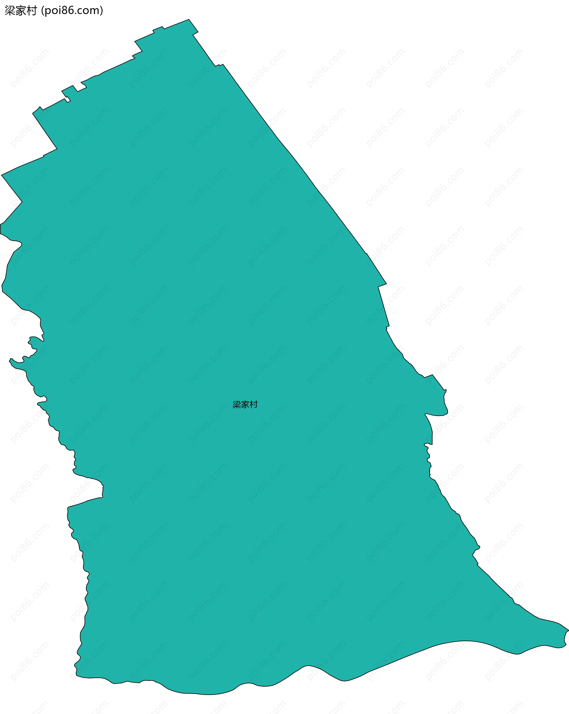 梁家村边界地图