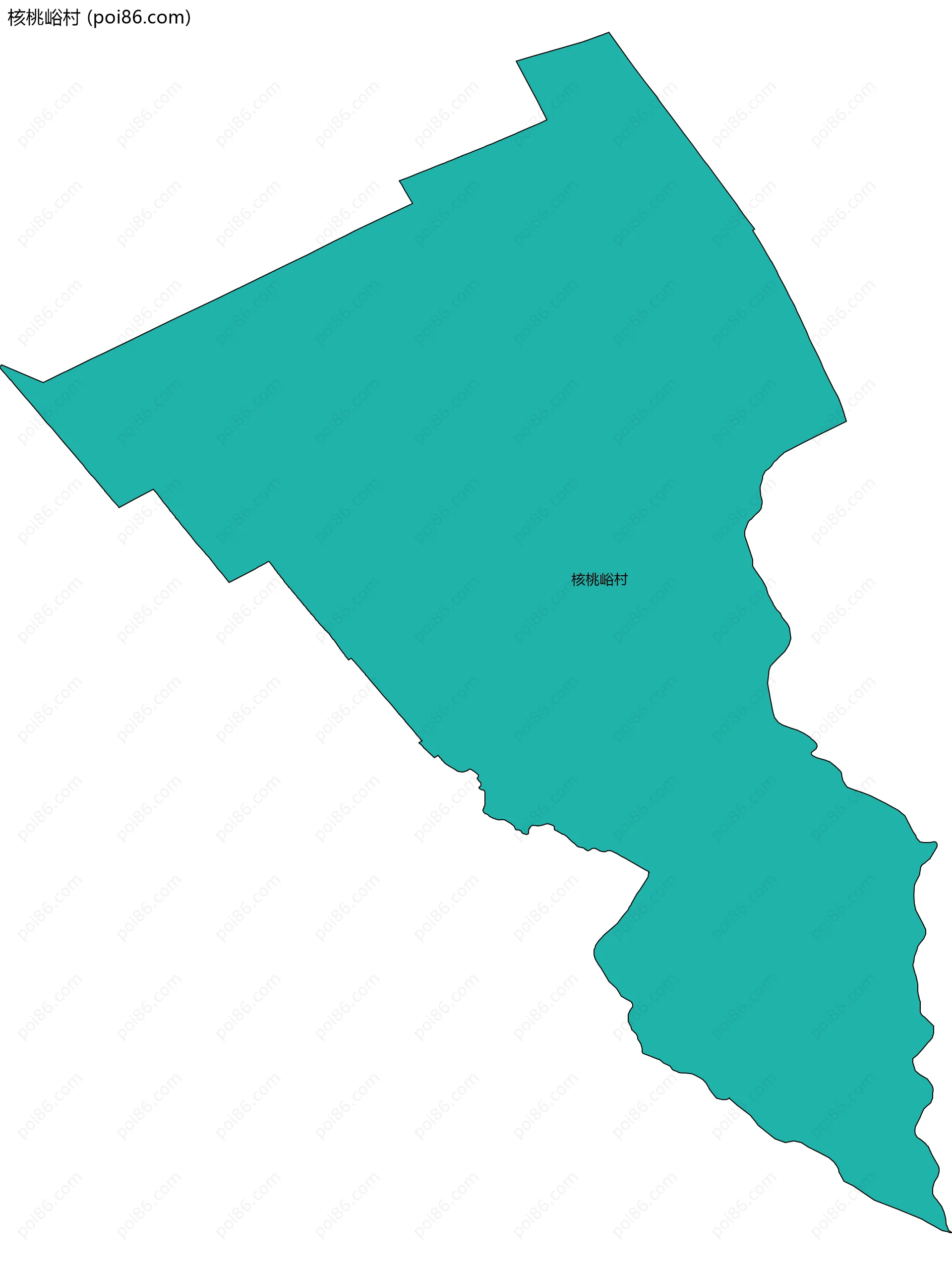 核桃峪村边界地图