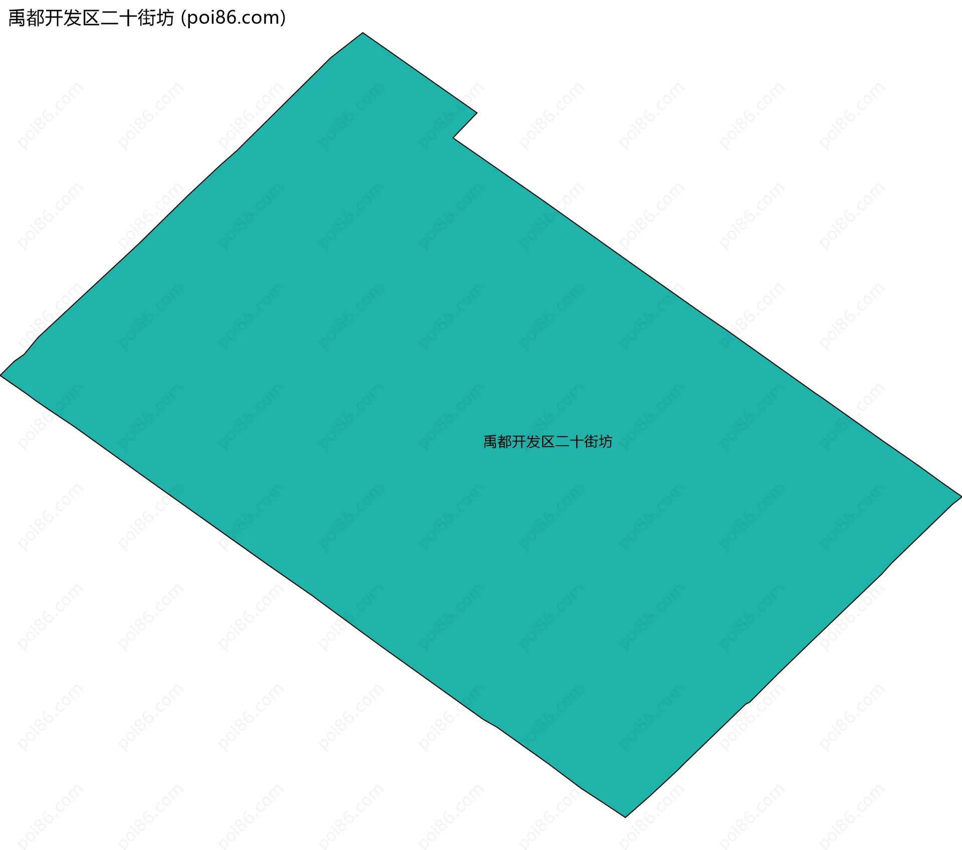 禹都开发区二十街坊边界地图