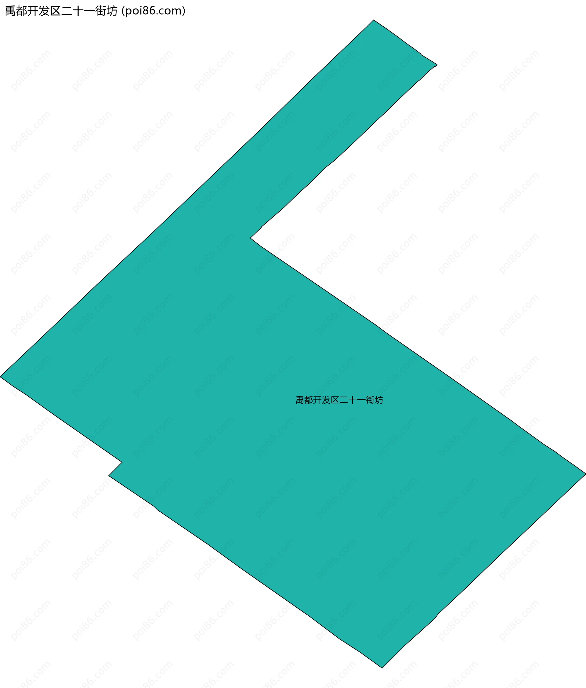 禹都开发区二十一街坊边界地图