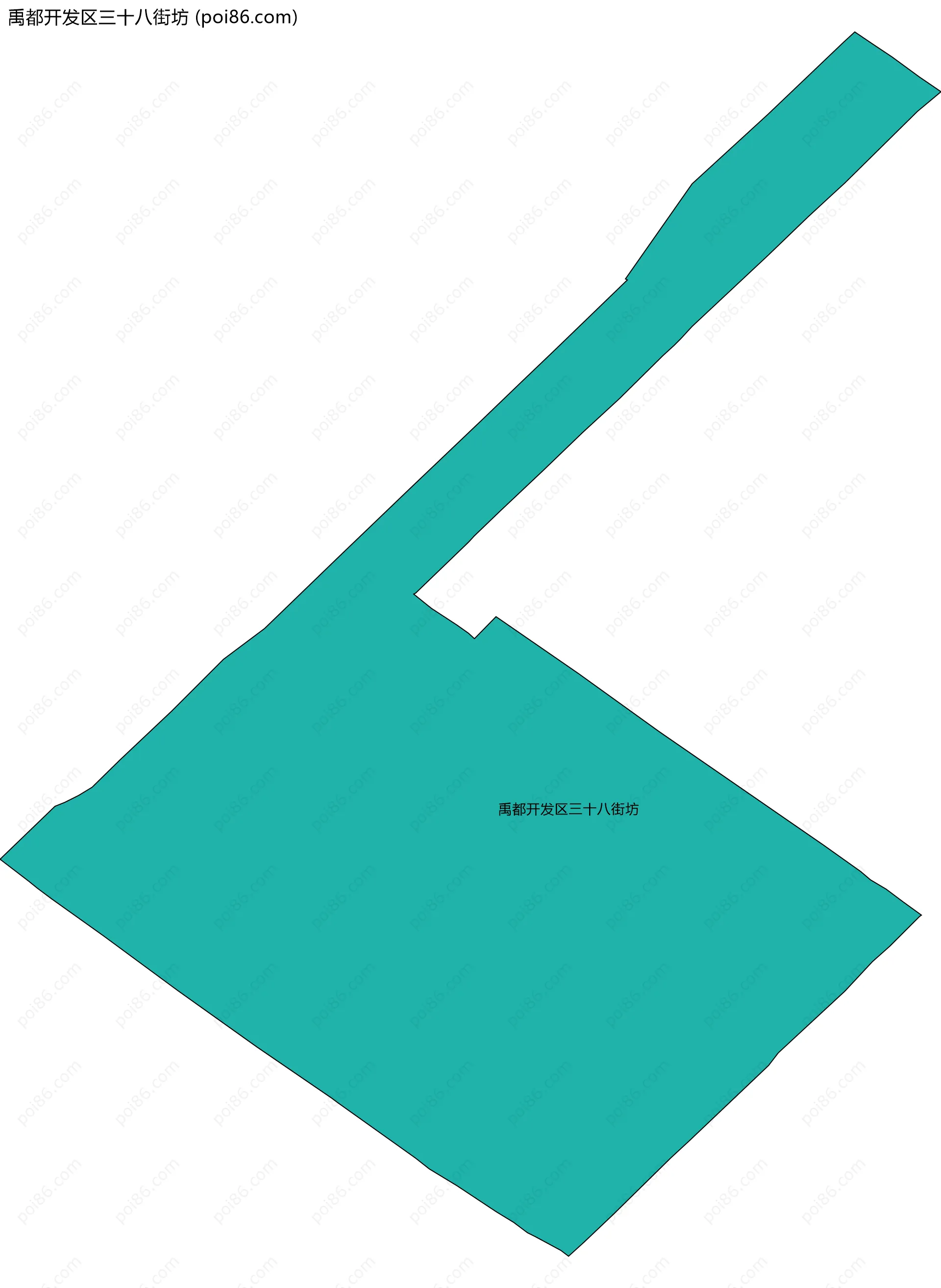 禹都开发区三十八街坊边界地图