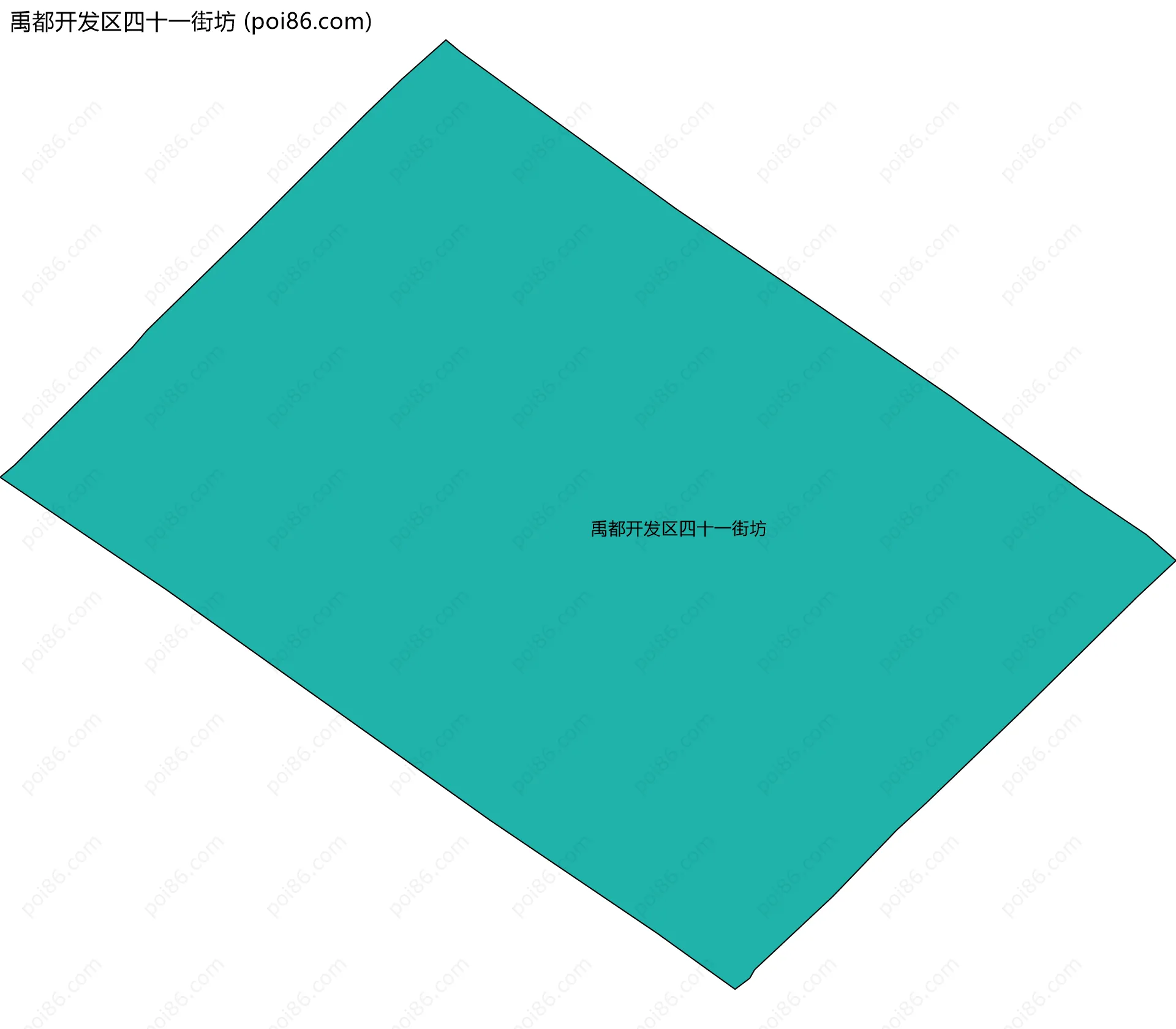 禹都开发区四十一街坊边界地图