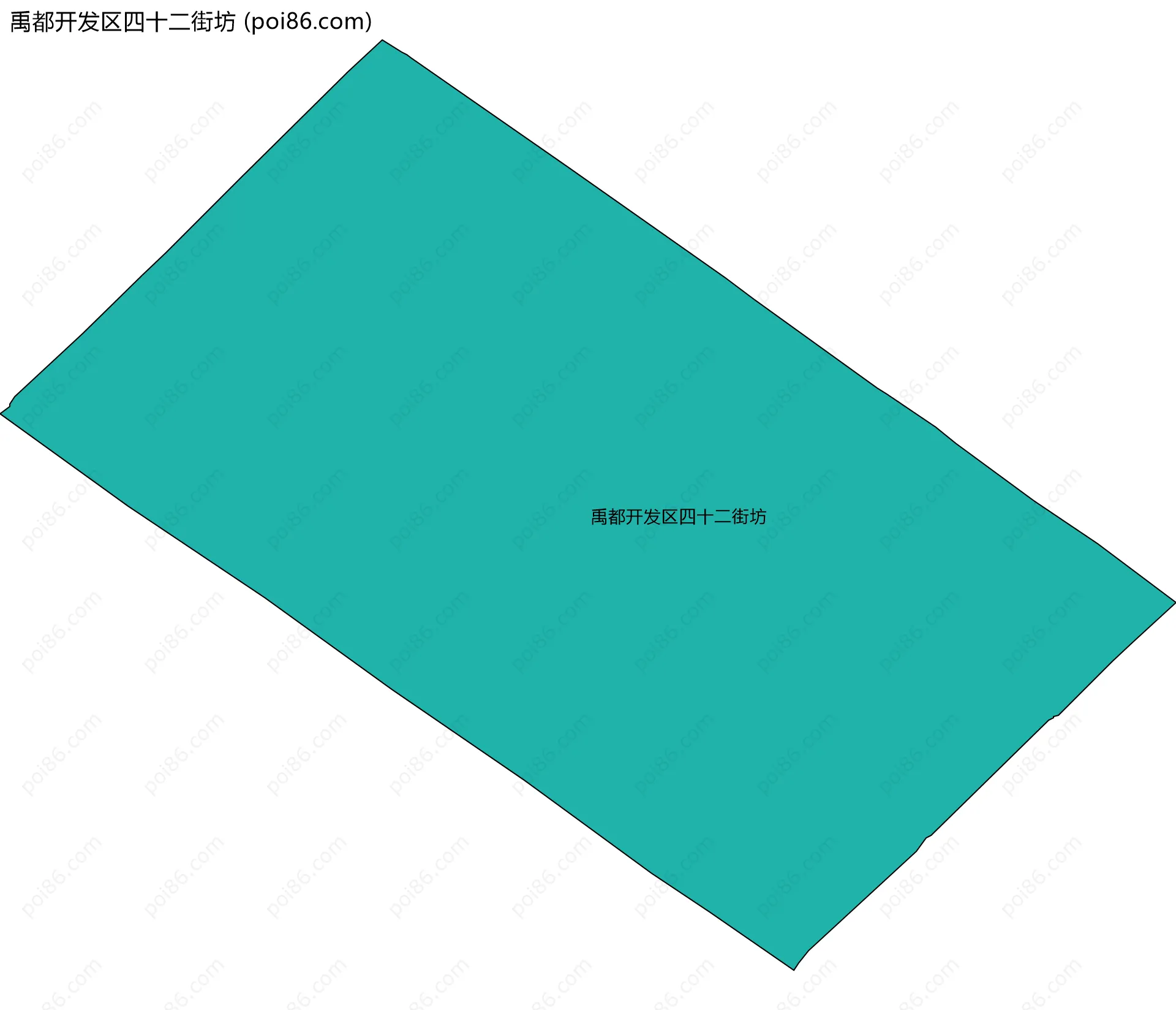禹都开发区四十二街坊边界地图