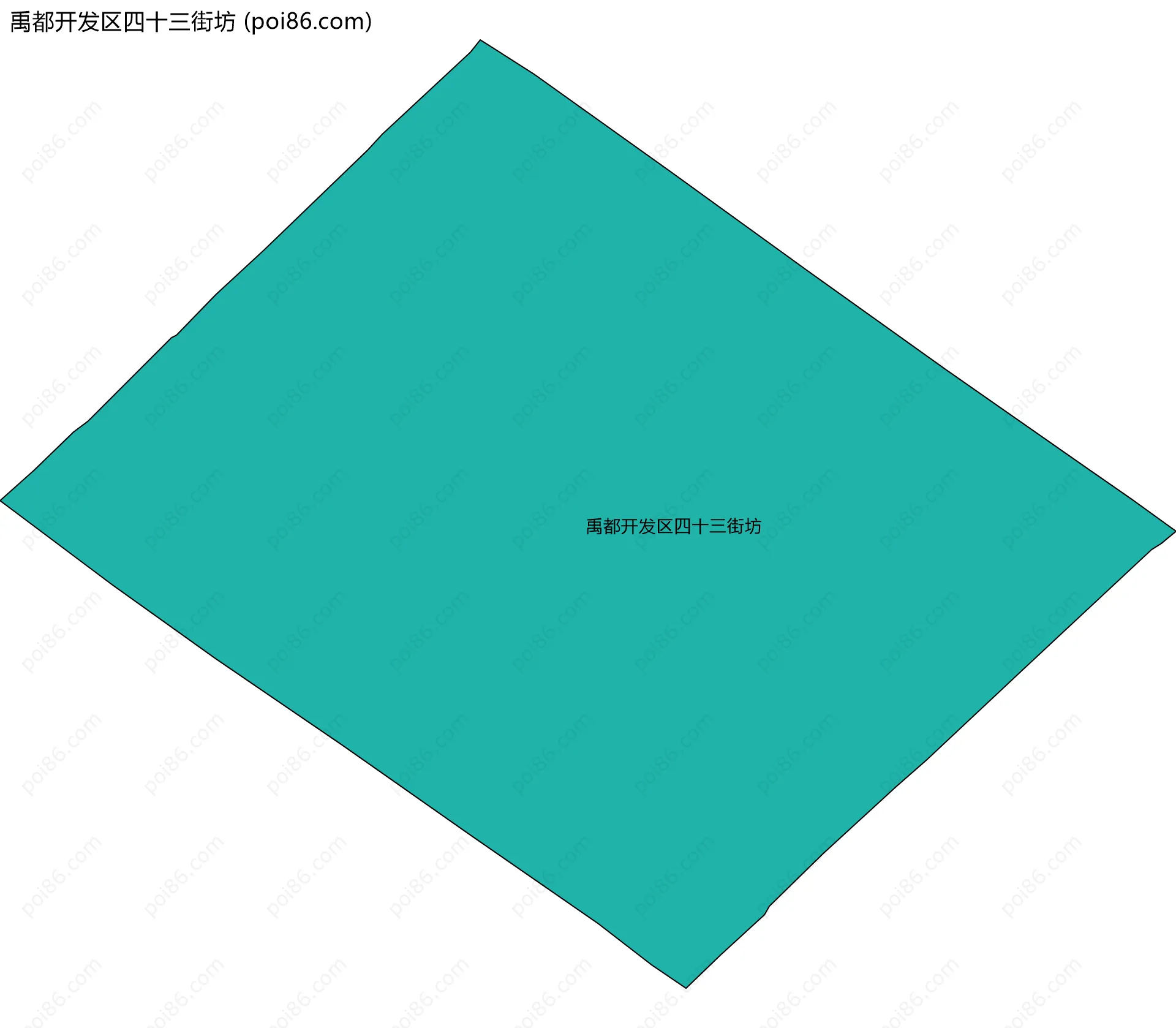 禹都开发区四十三街坊边界地图