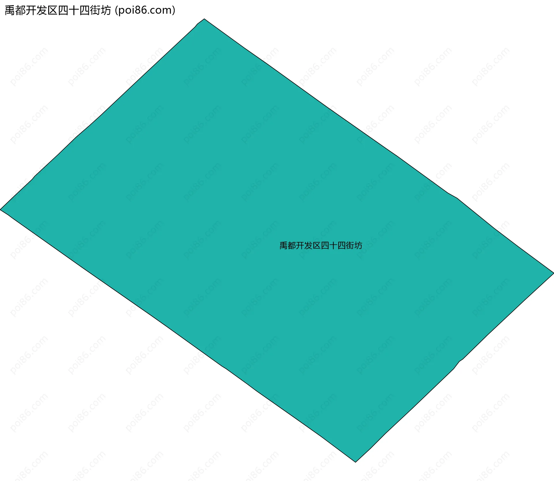 禹都开发区四十四街坊边界地图