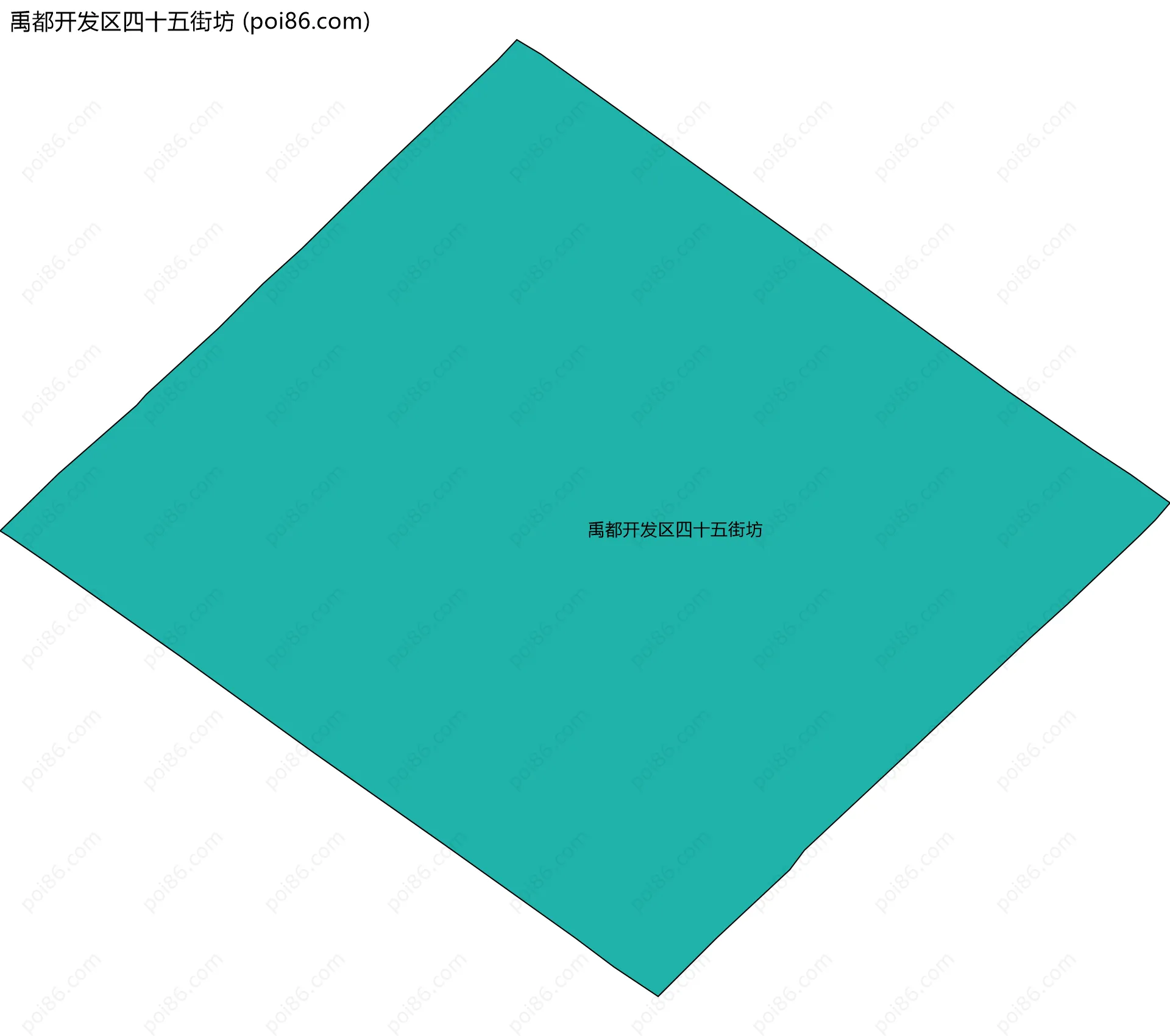 禹都开发区四十五街坊边界地图