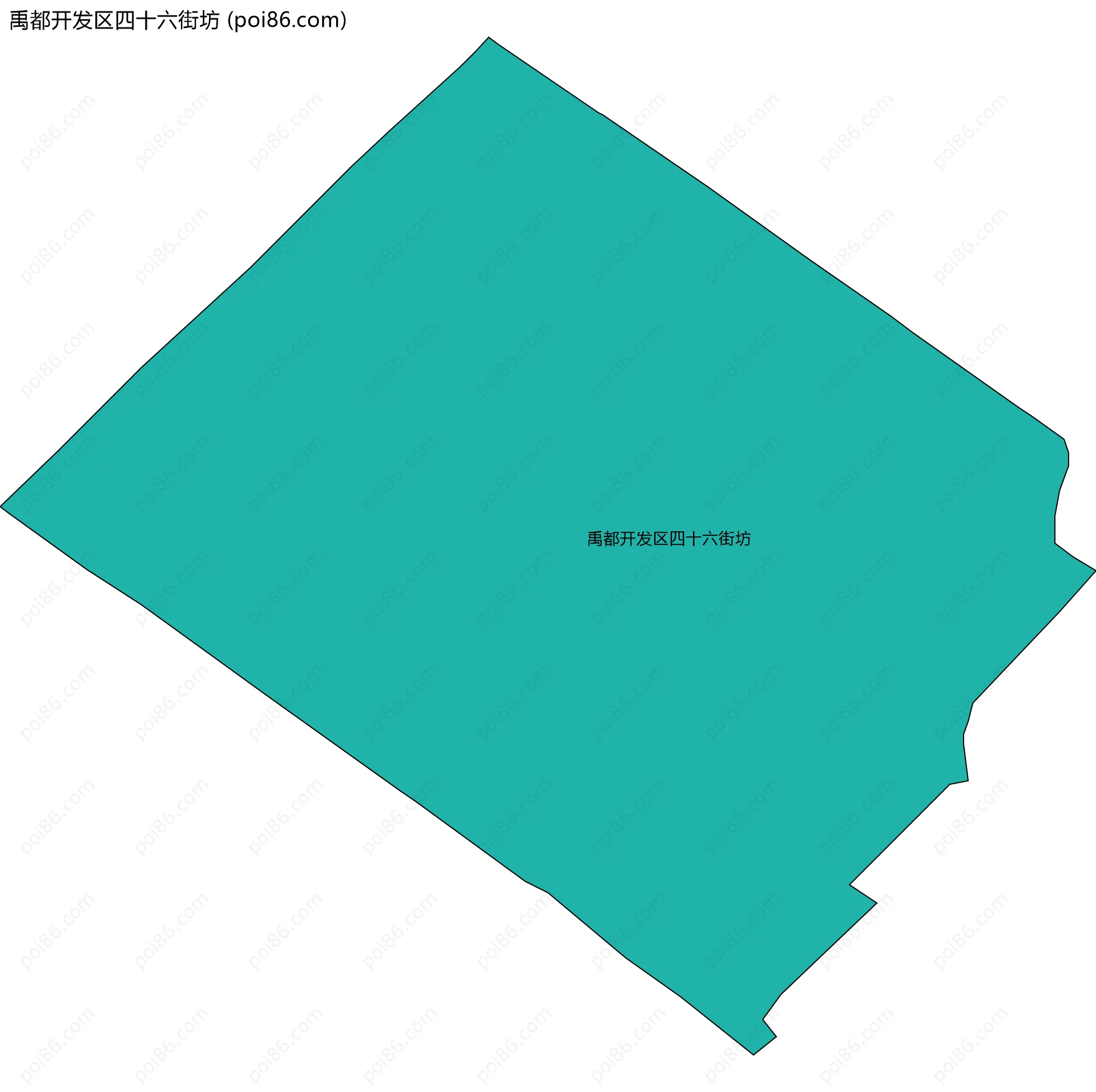 禹都开发区四十六街坊边界地图