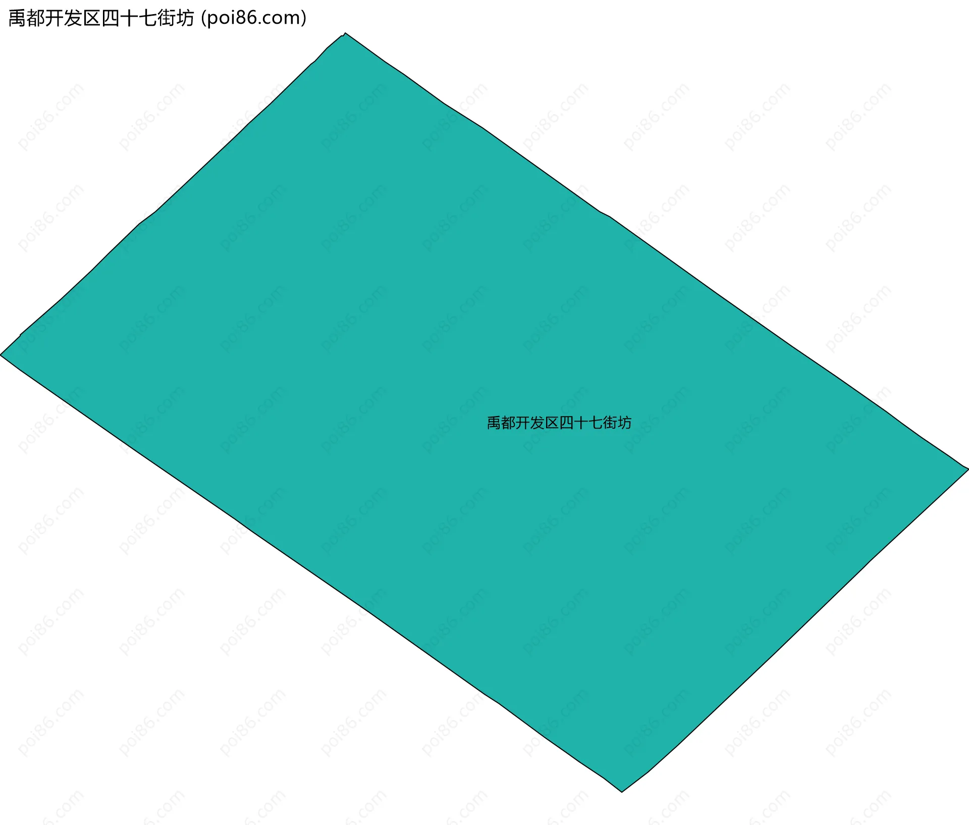 禹都开发区四十七街坊边界地图