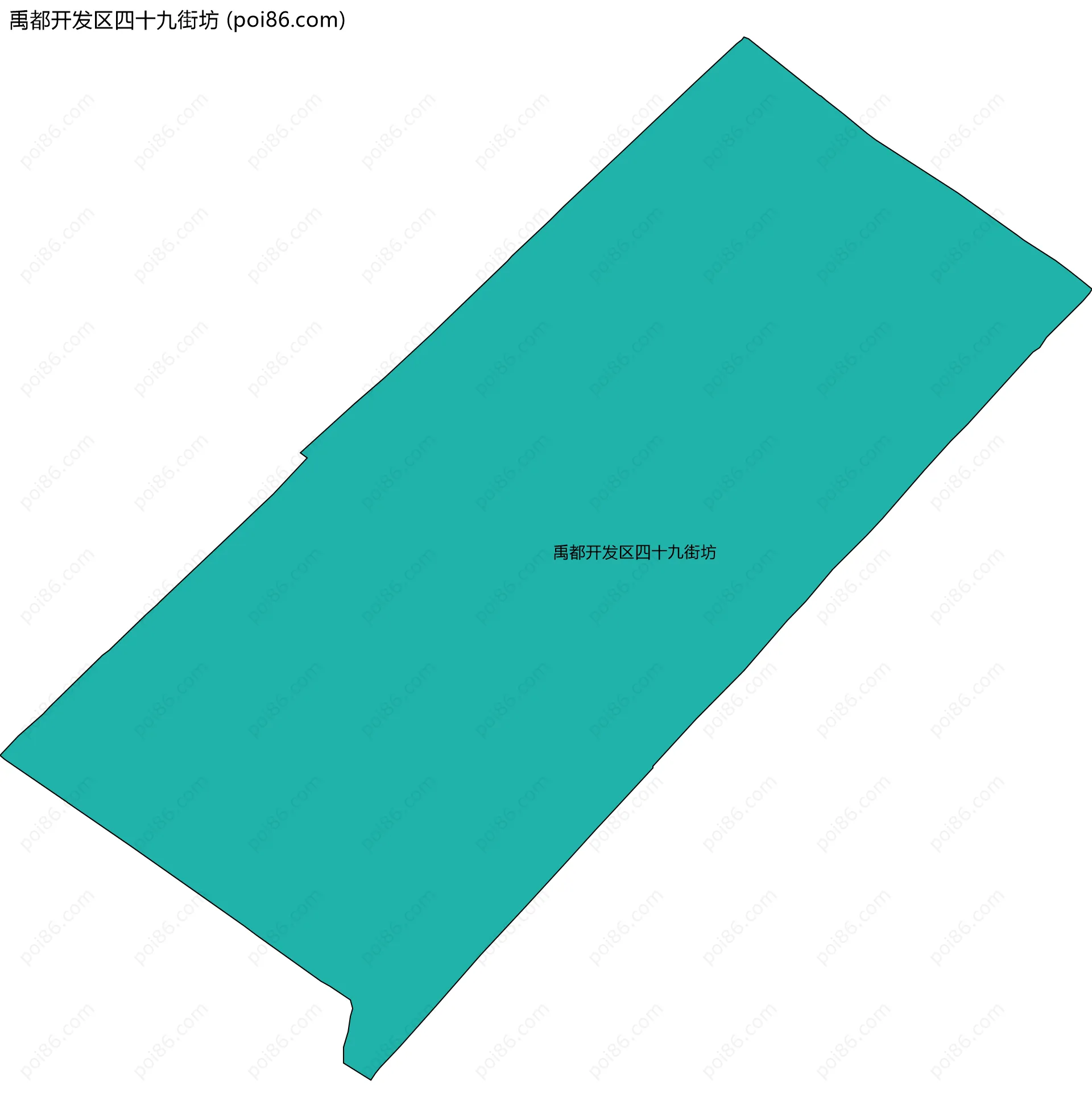 禹都开发区四十九街坊边界地图