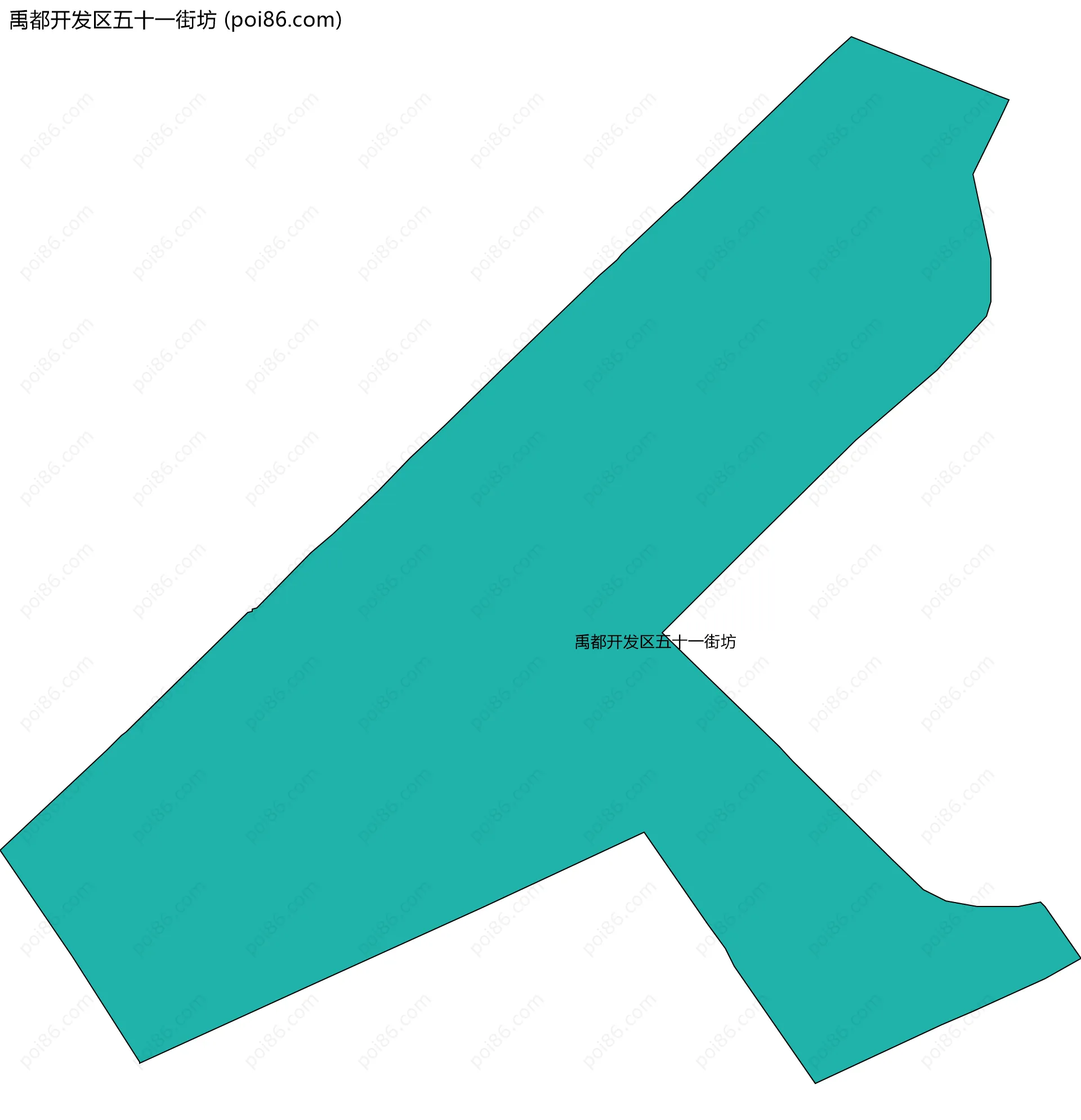 禹都开发区五十一街坊边界地图