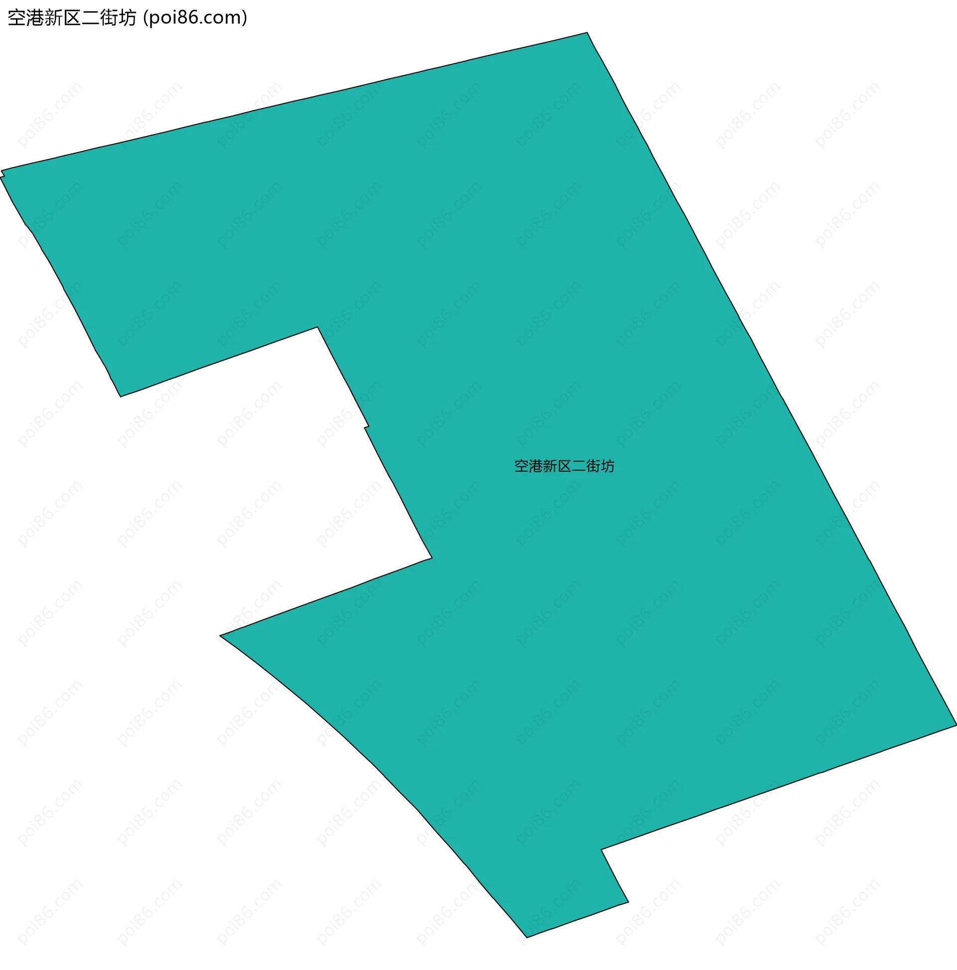 空港新区二街坊边界地图