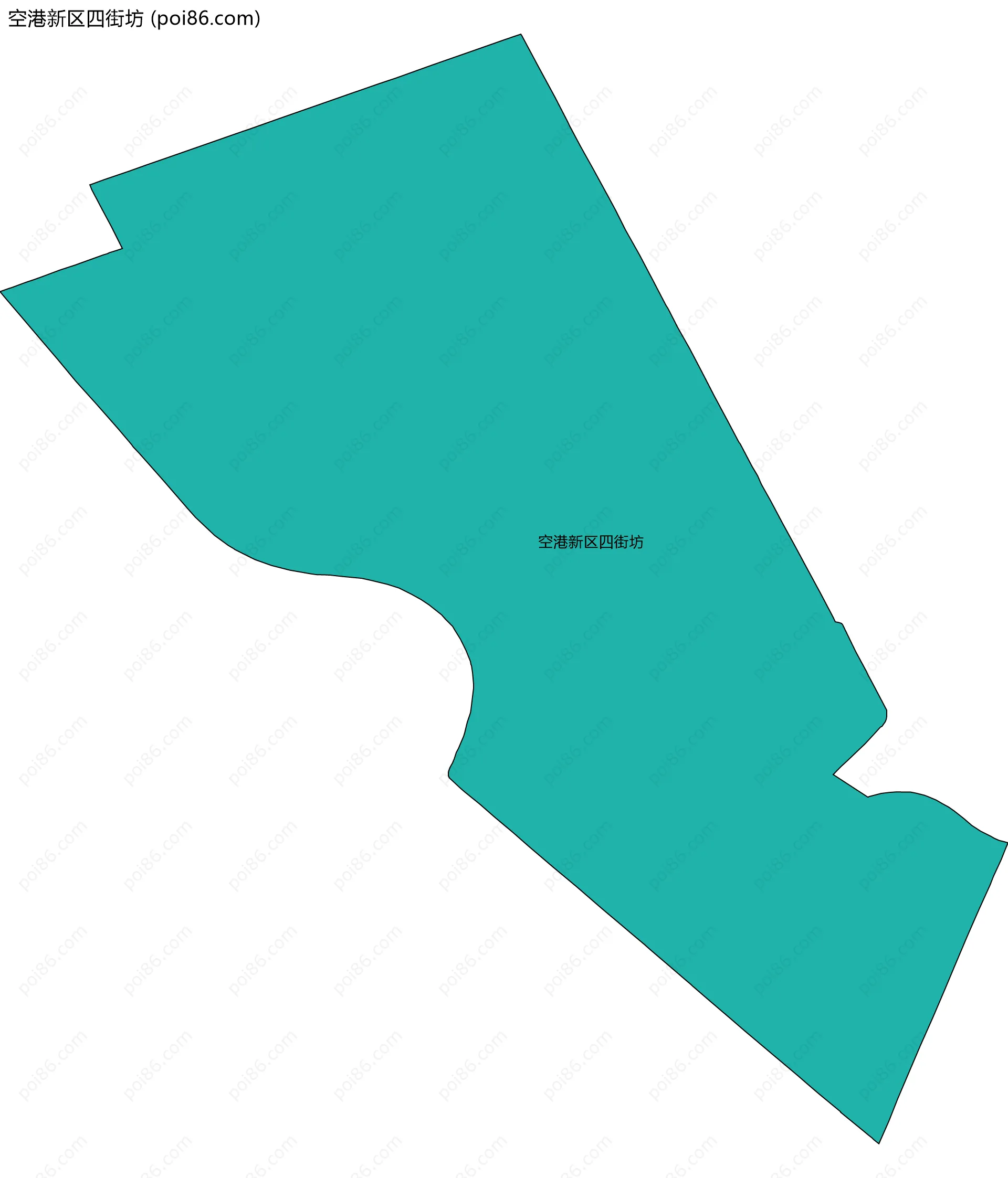 空港新区四街坊边界地图