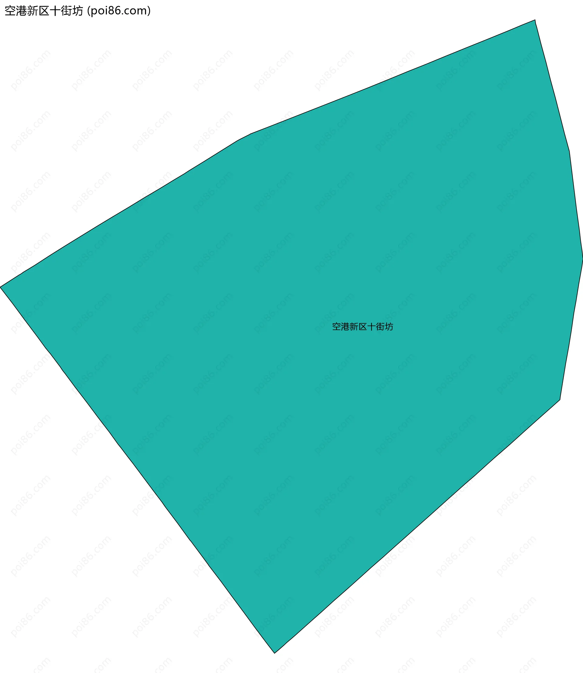 空港新区十街坊边界地图