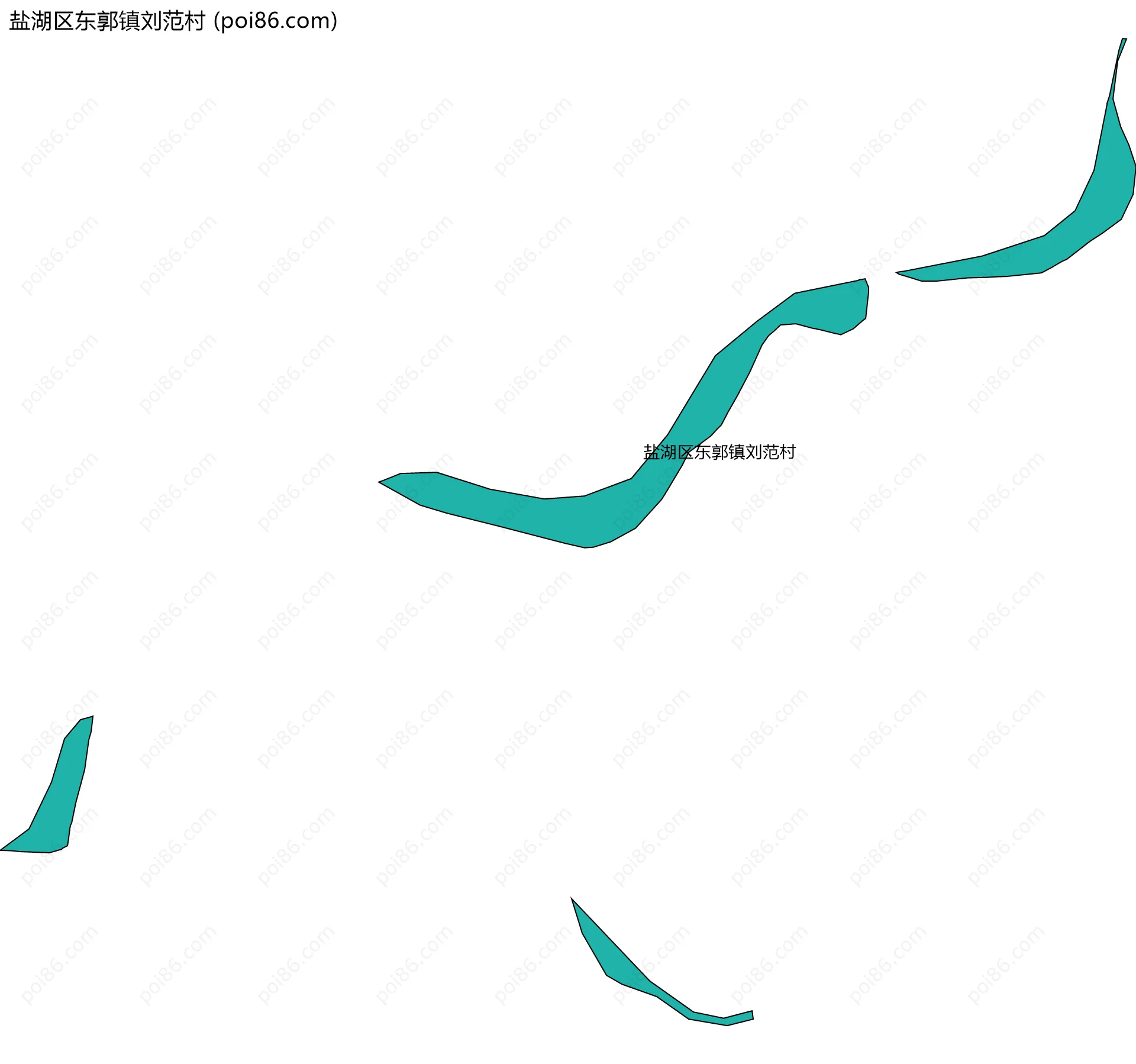 盐湖区东郭镇刘范村边界地图