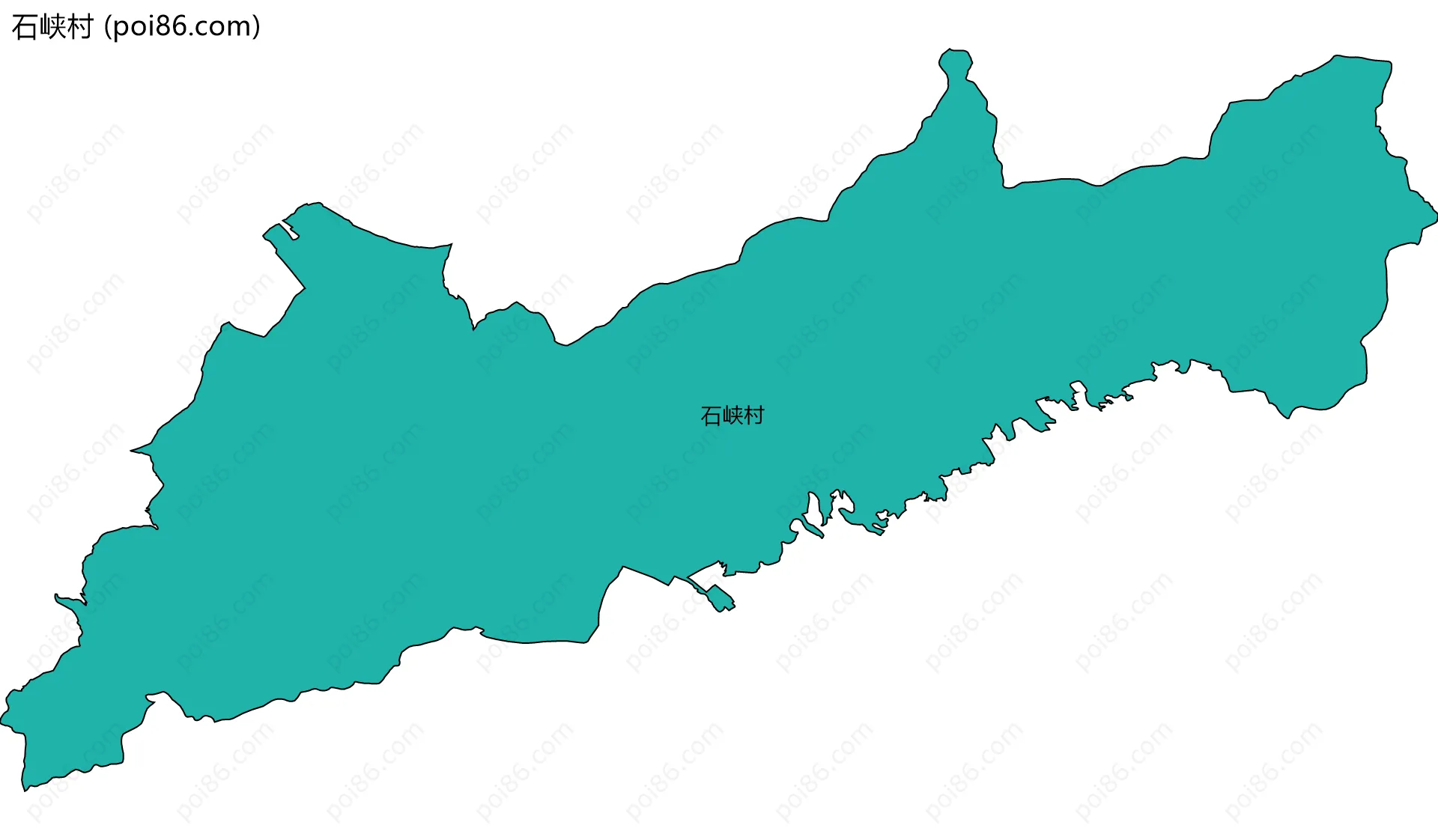 石峡村边界地图