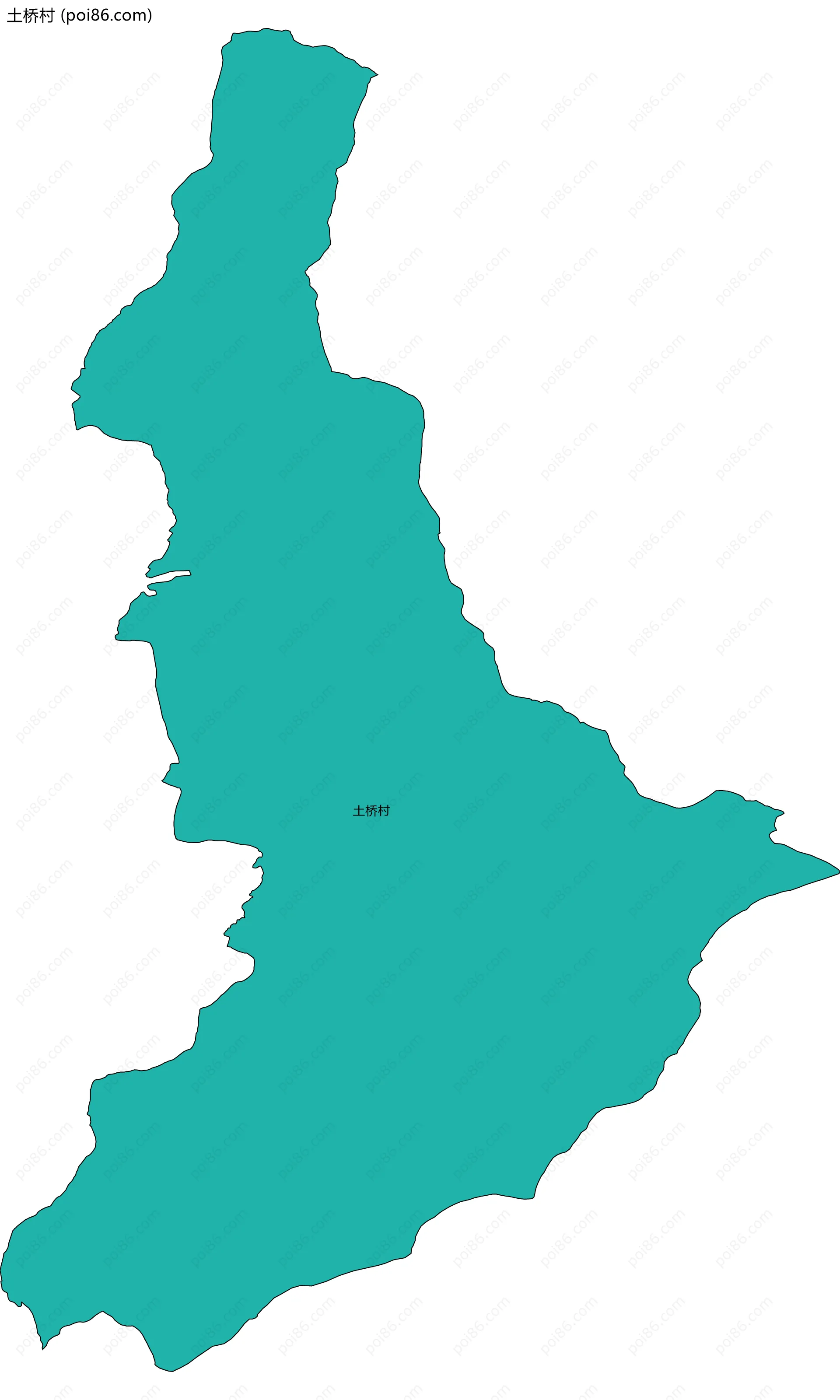 土桥村边界地图