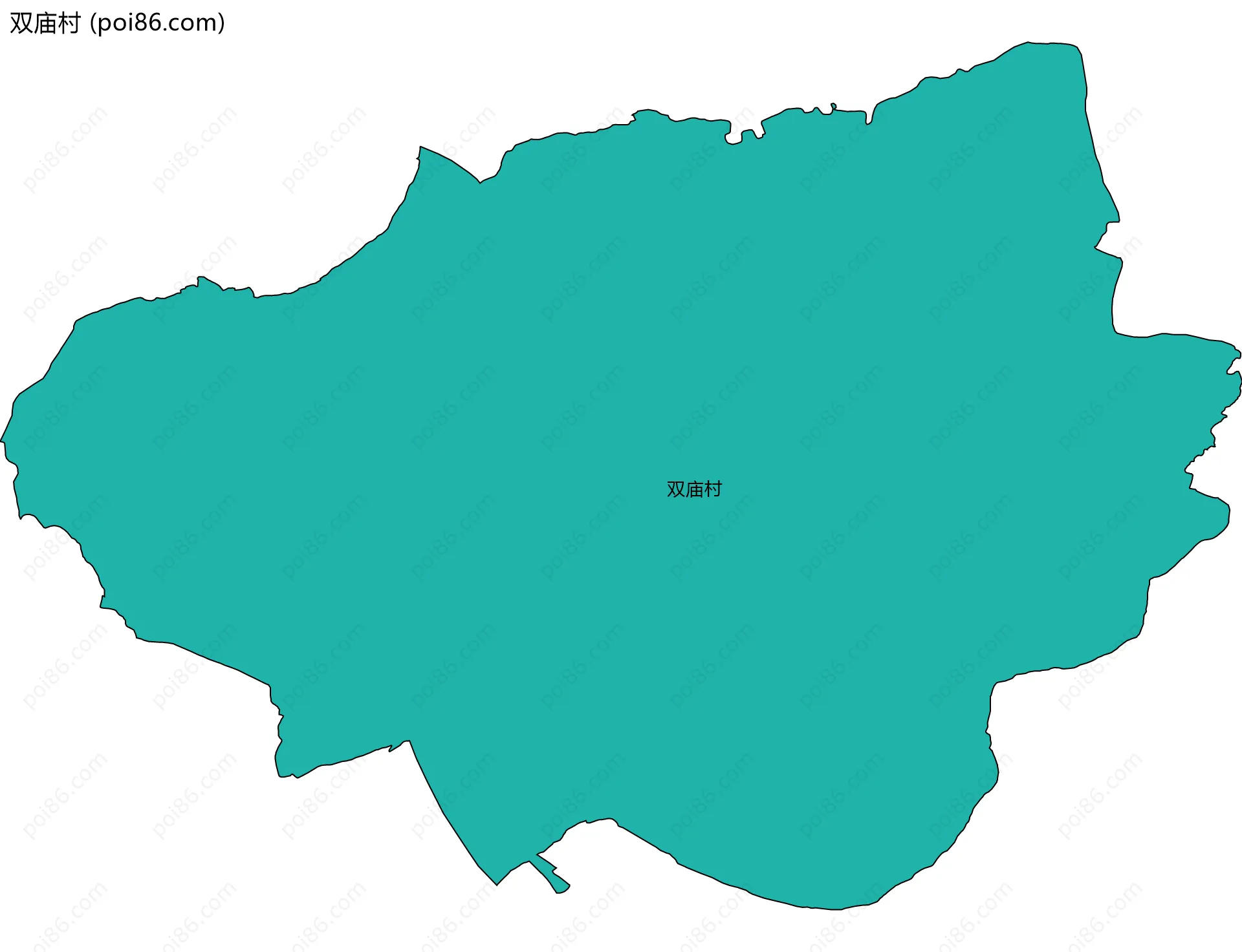双庙村边界地图