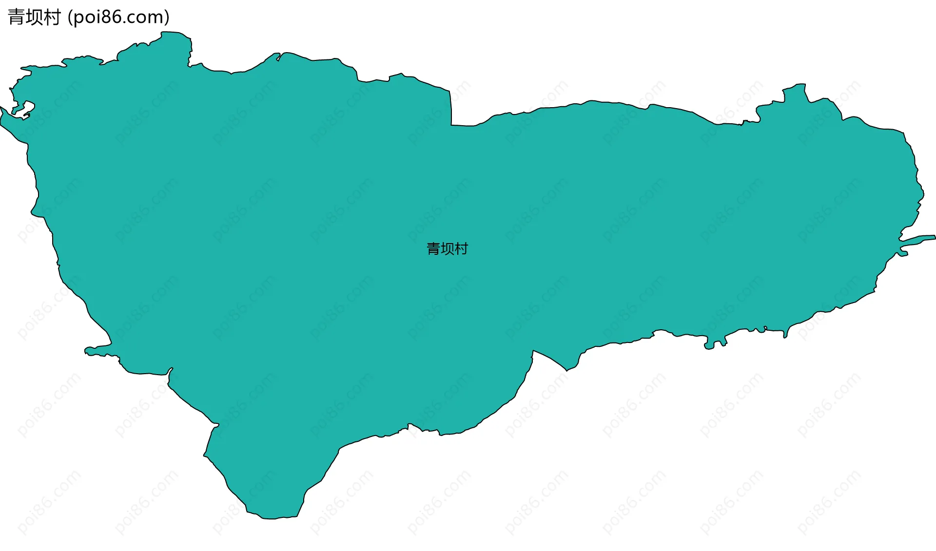 青坝村边界地图