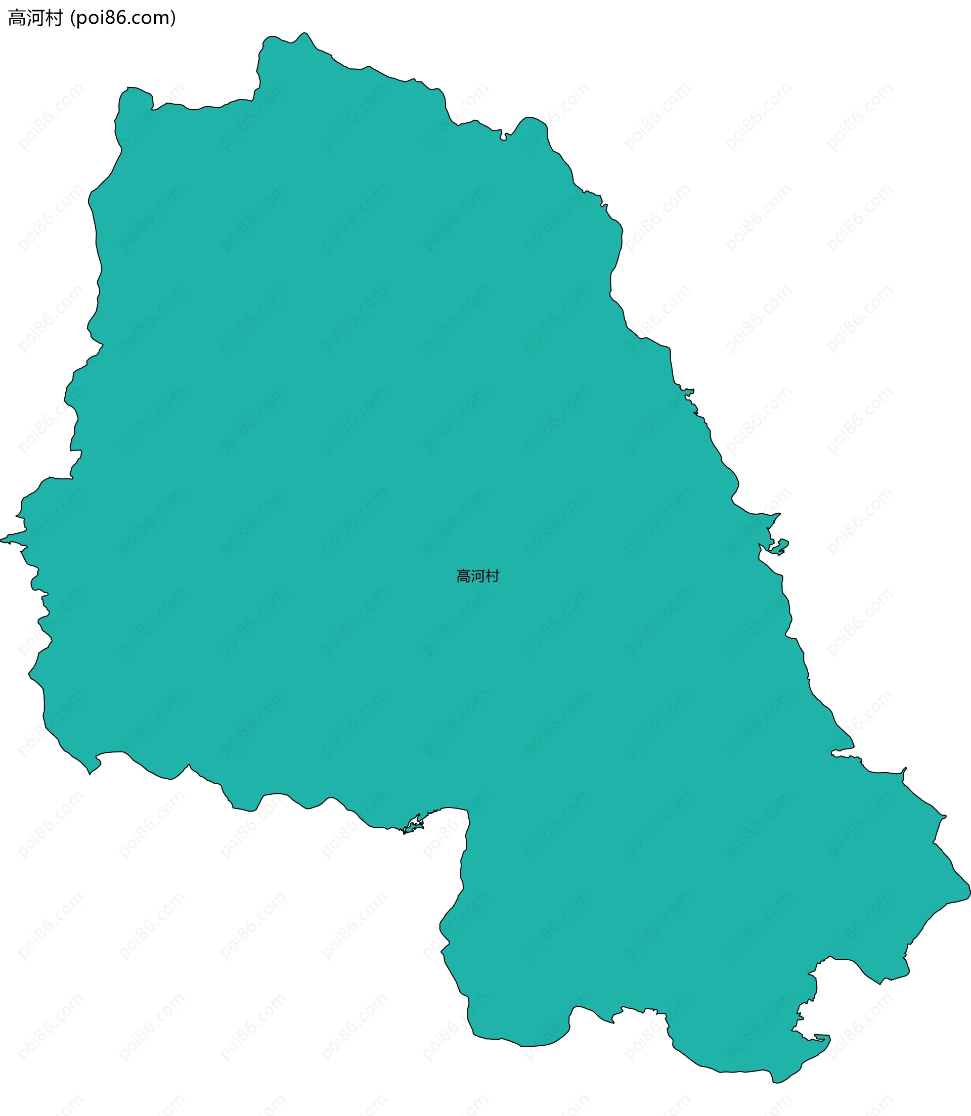 高河村边界地图