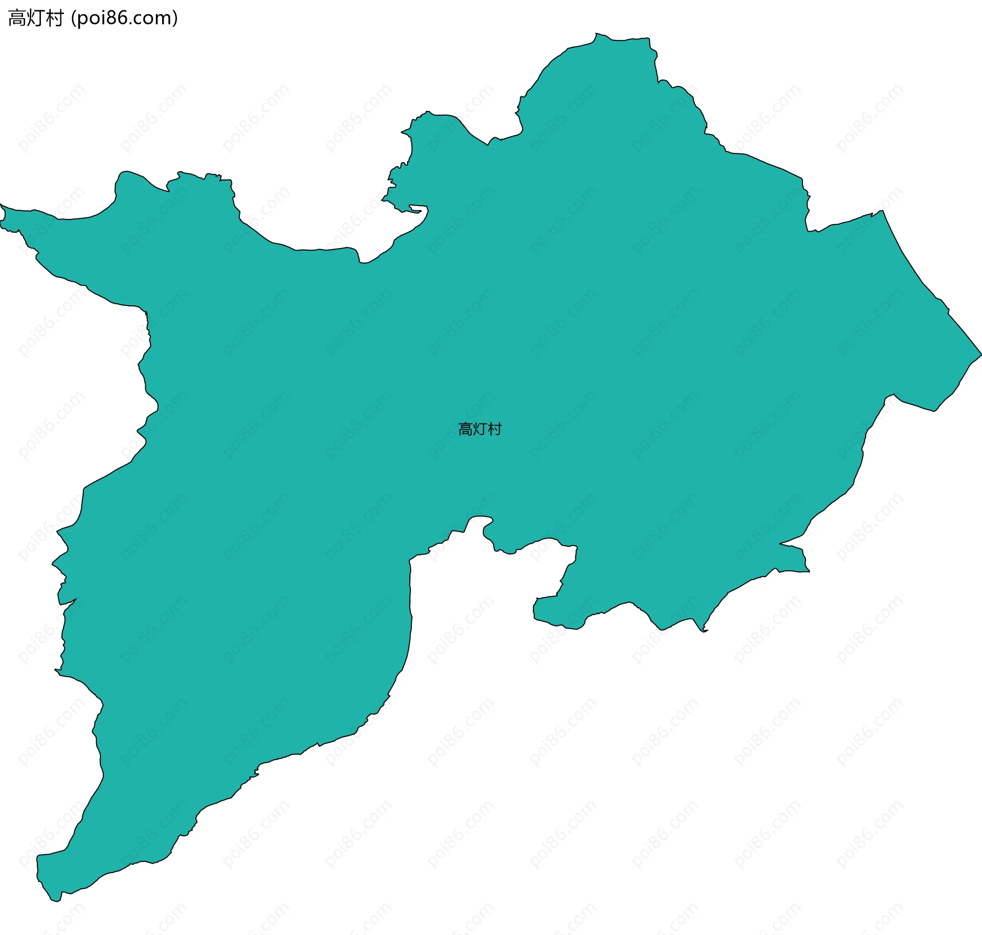 高灯村边界地图