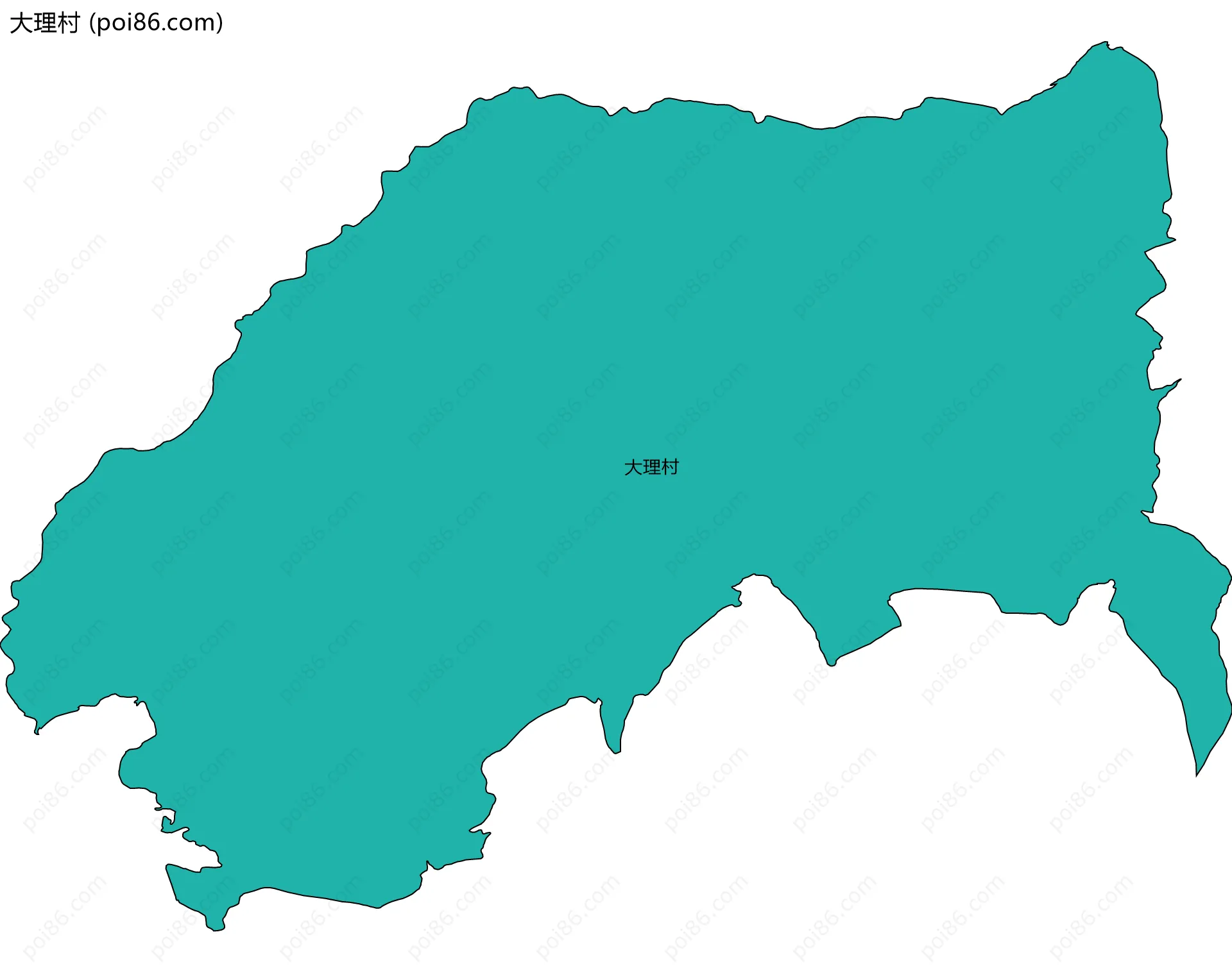 大理村边界地图