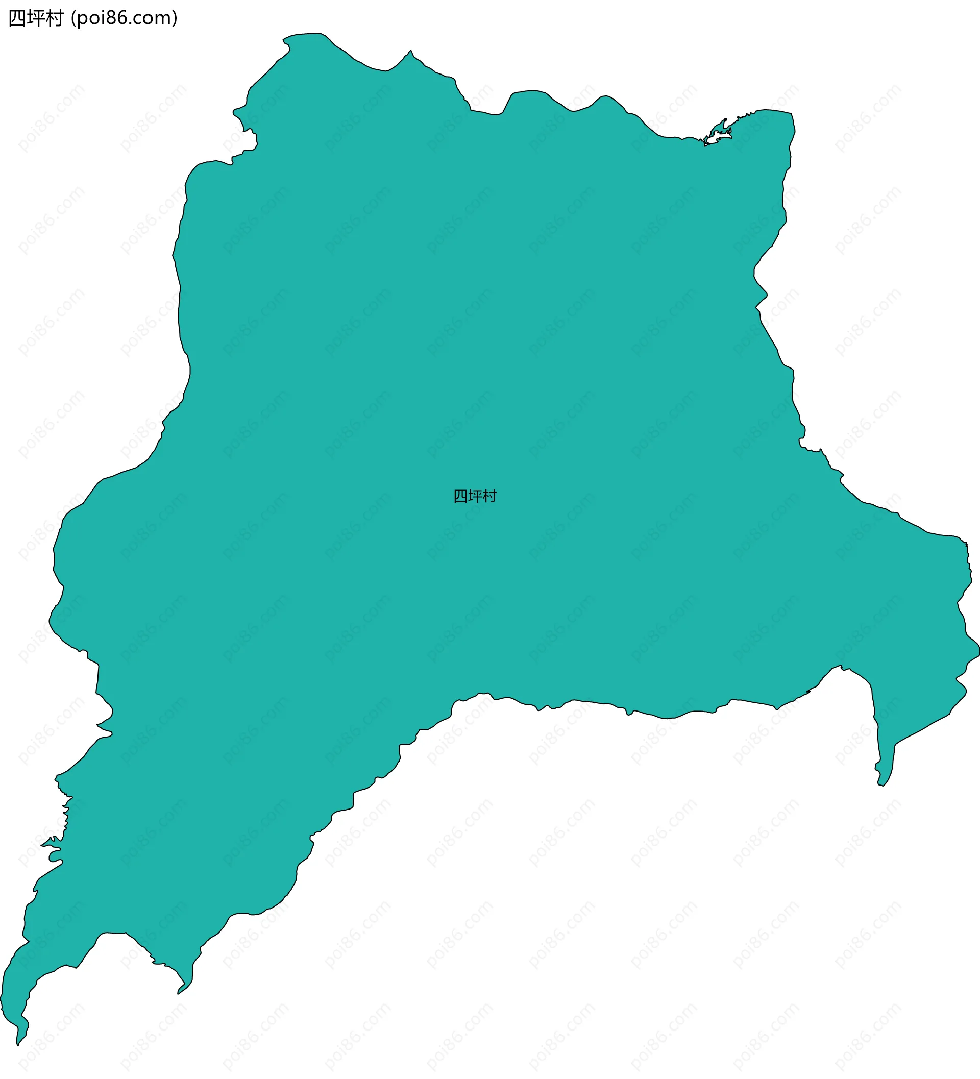 四坪村边界地图