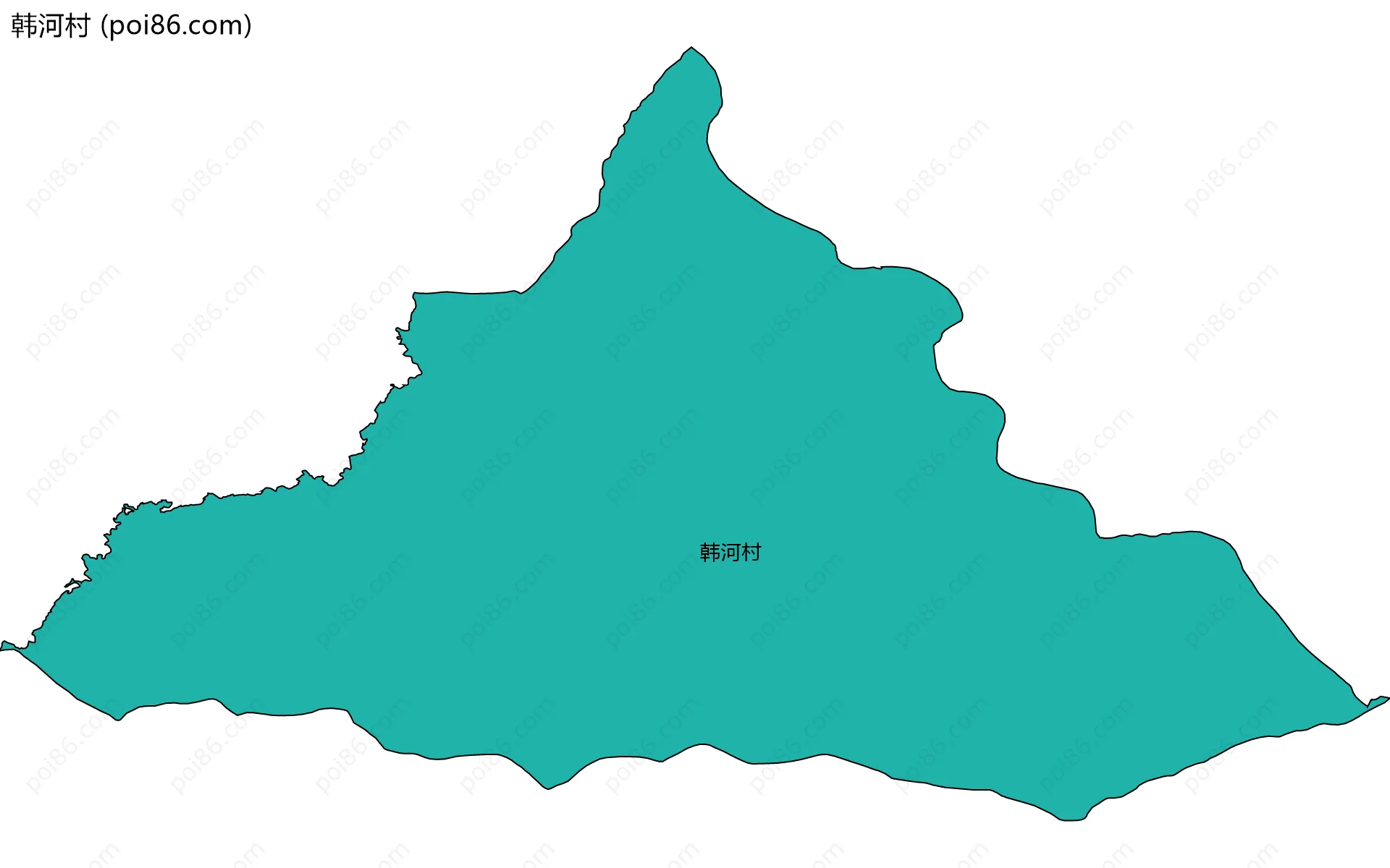 韩河村边界地图