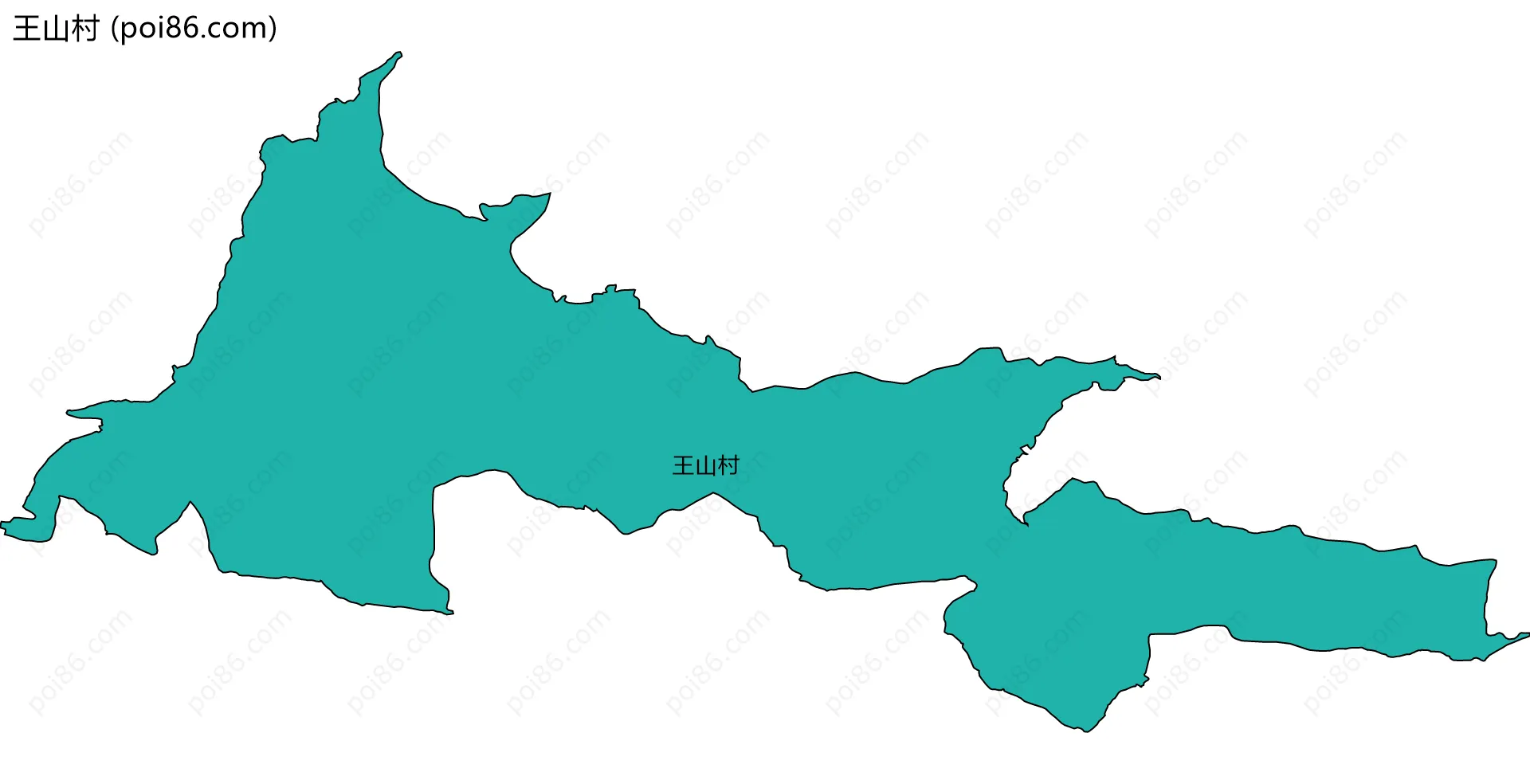 王山村边界地图