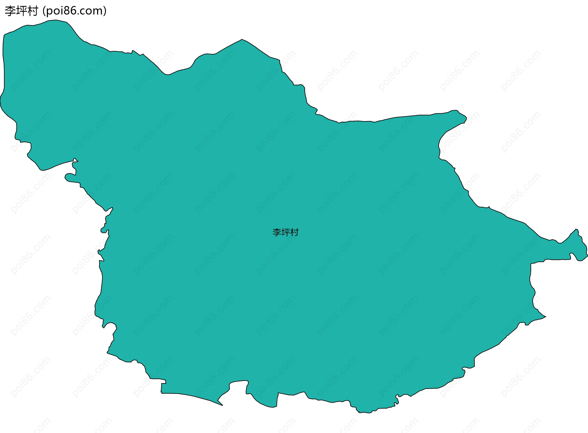 李坪村边界地图