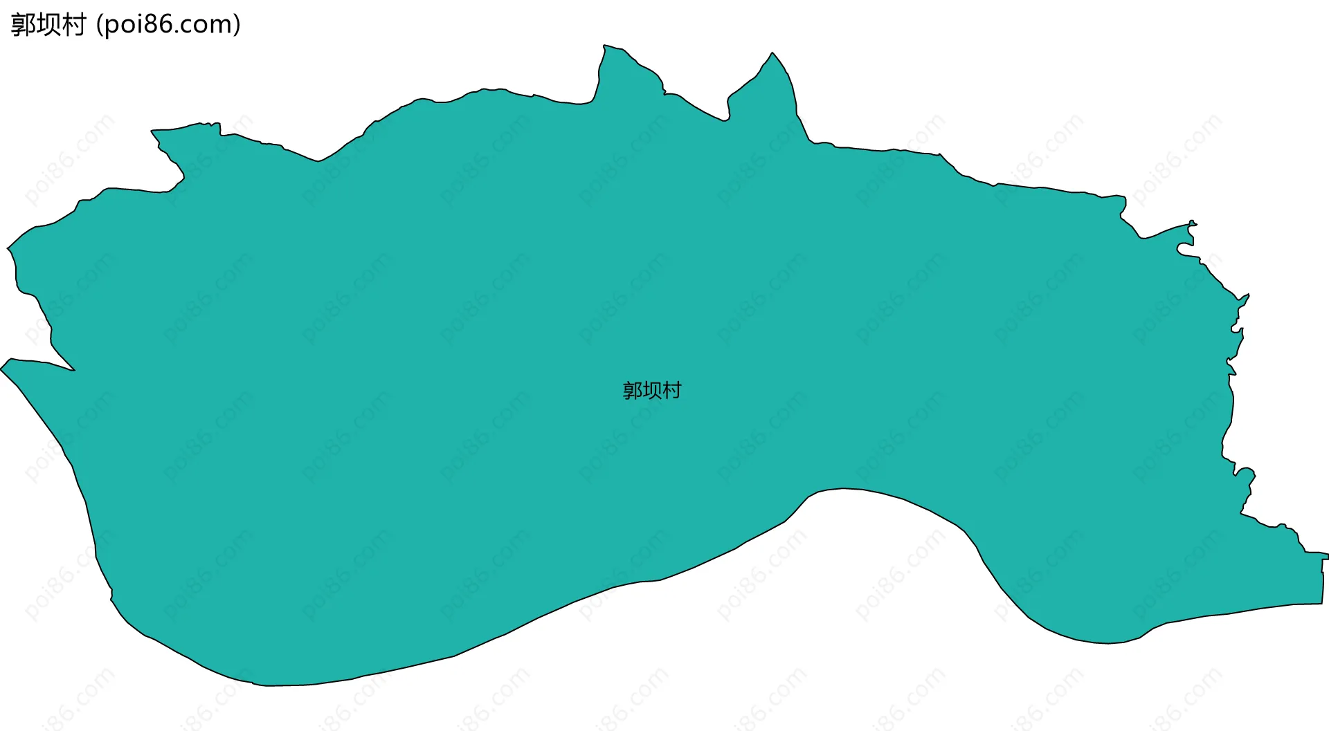 郭坝村边界地图