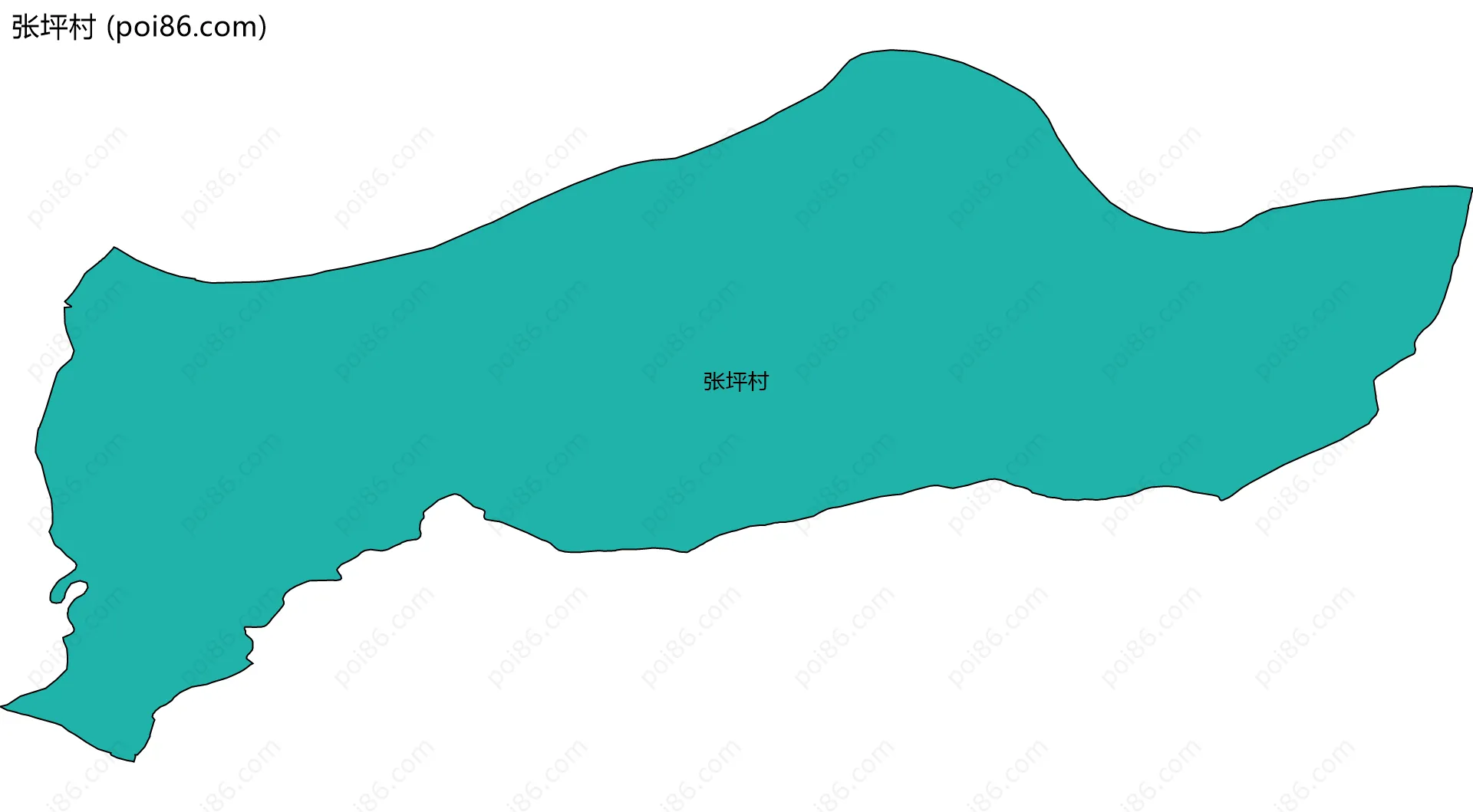 张坪村边界地图