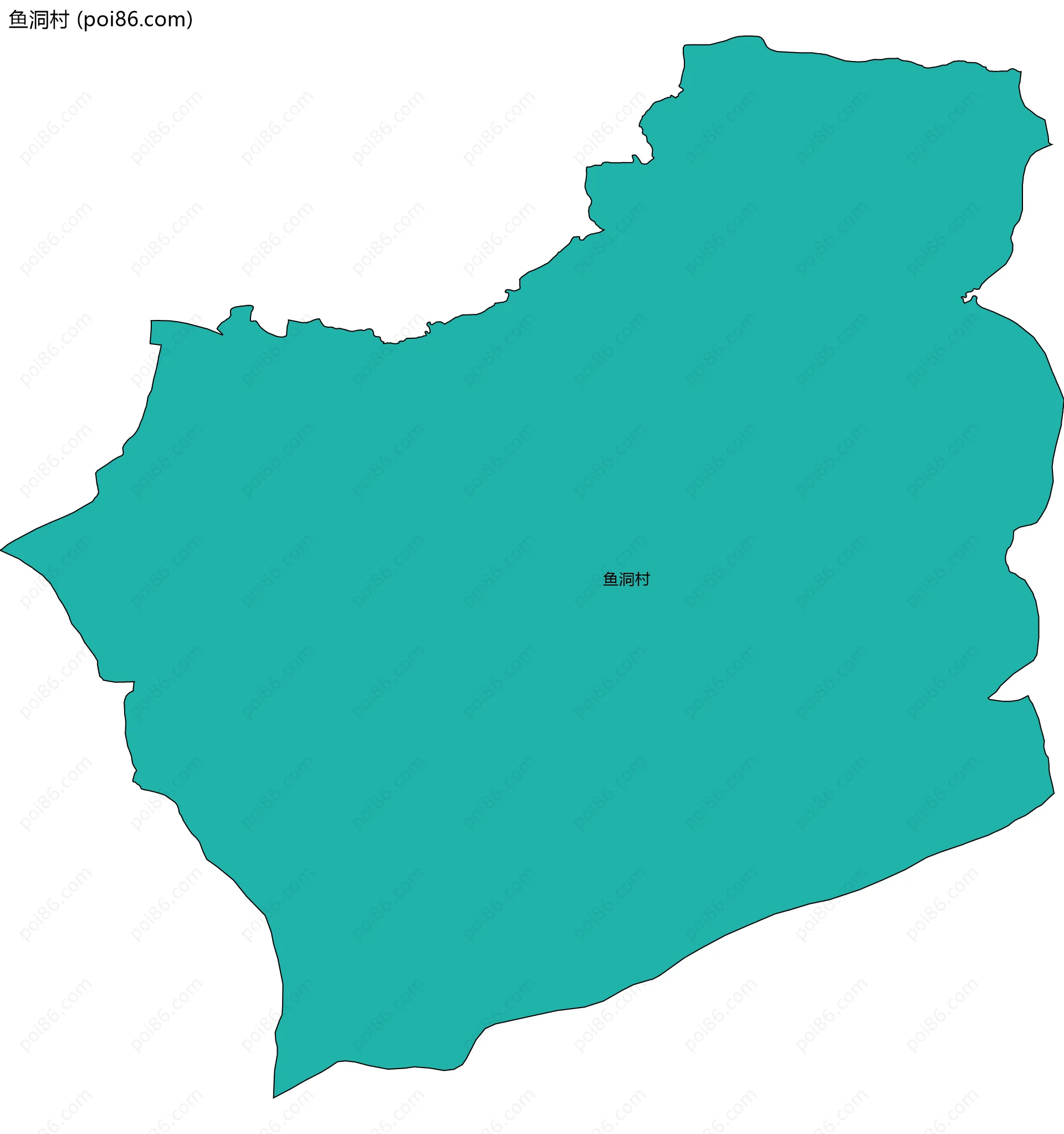 鱼洞村边界地图