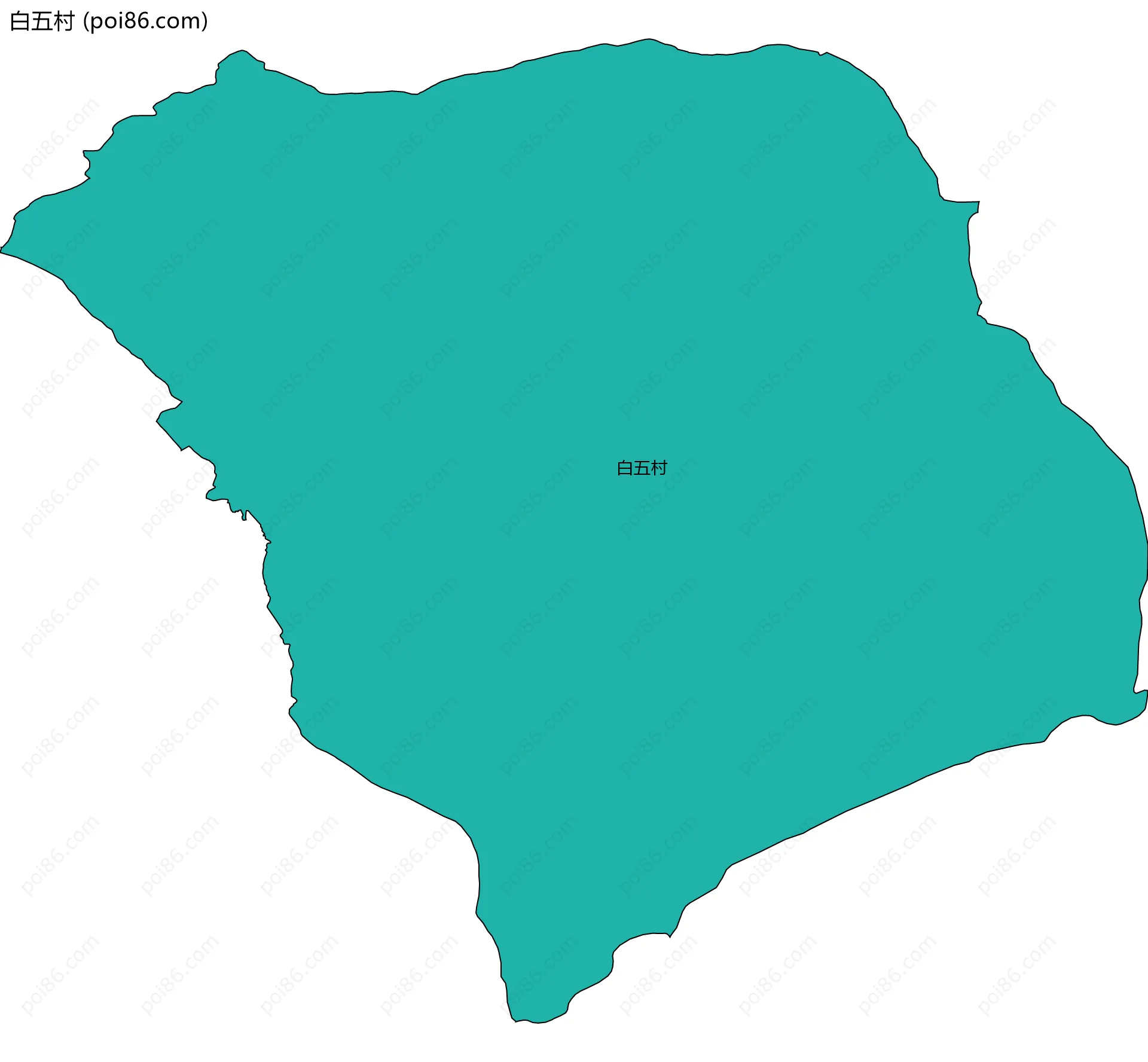 白五村边界地图