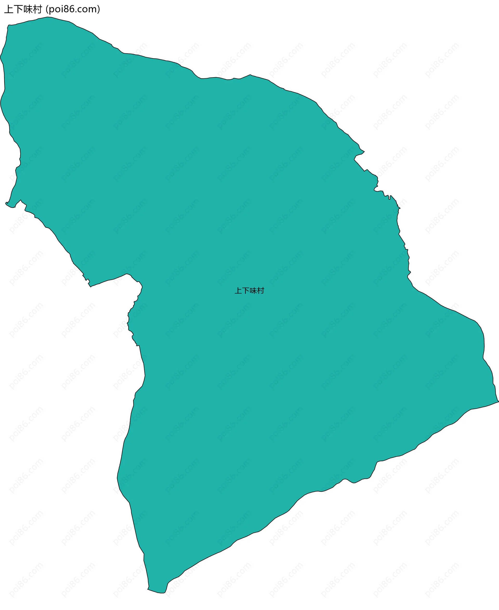 上下味村边界地图