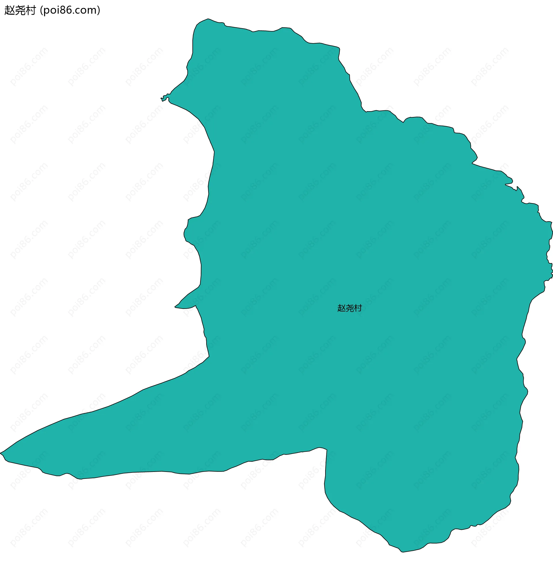 赵尧村边界地图