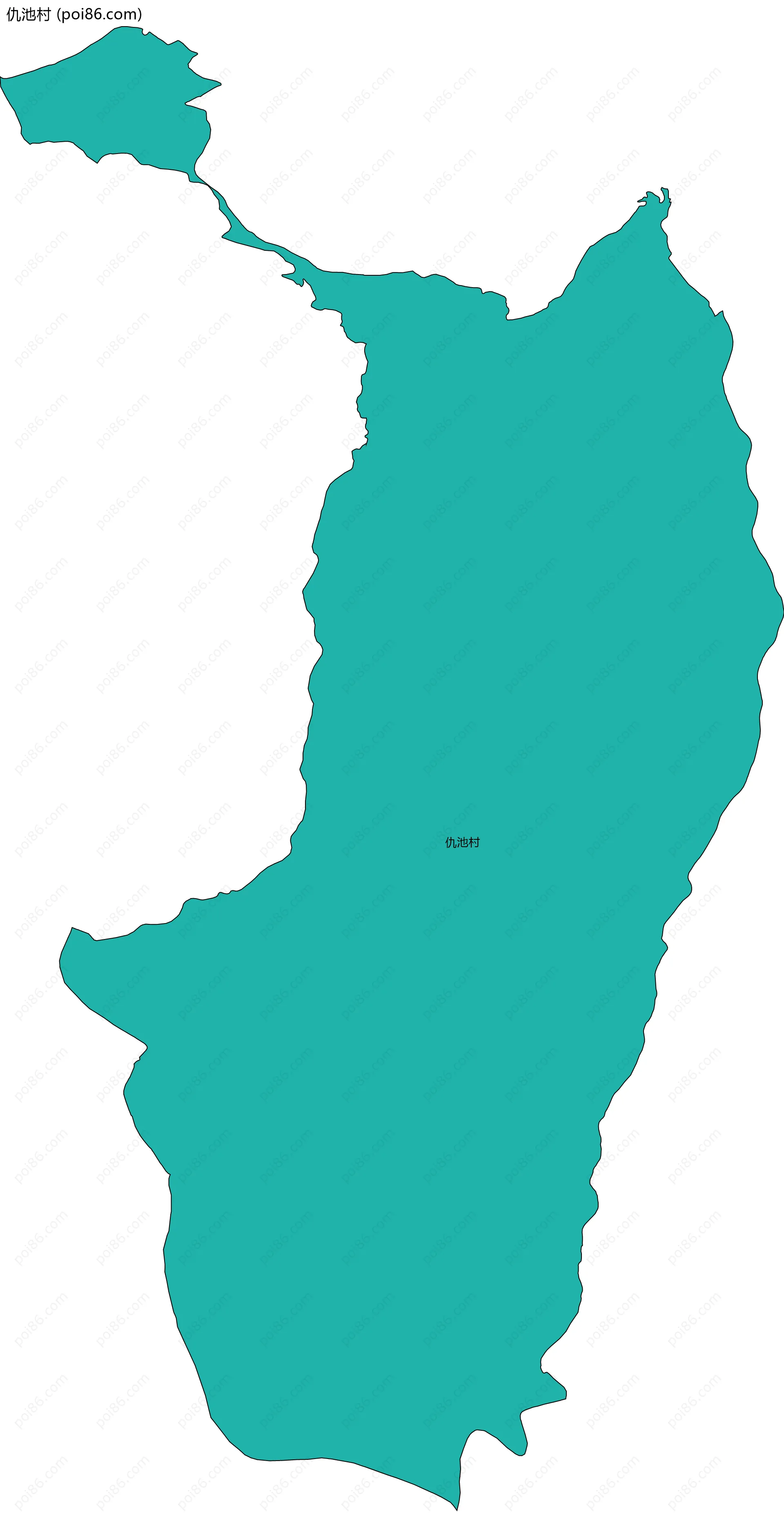 仇池村边界地图