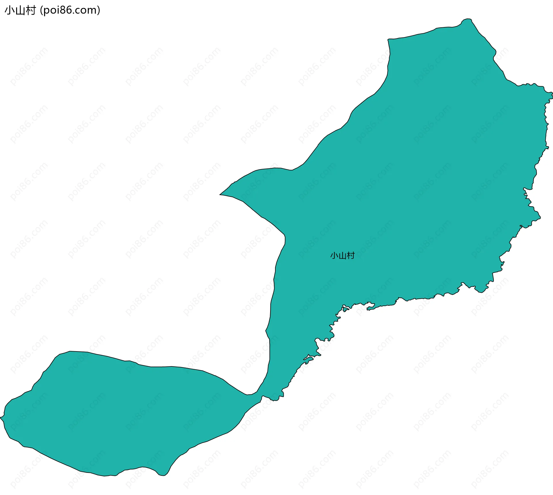 小山村边界地图