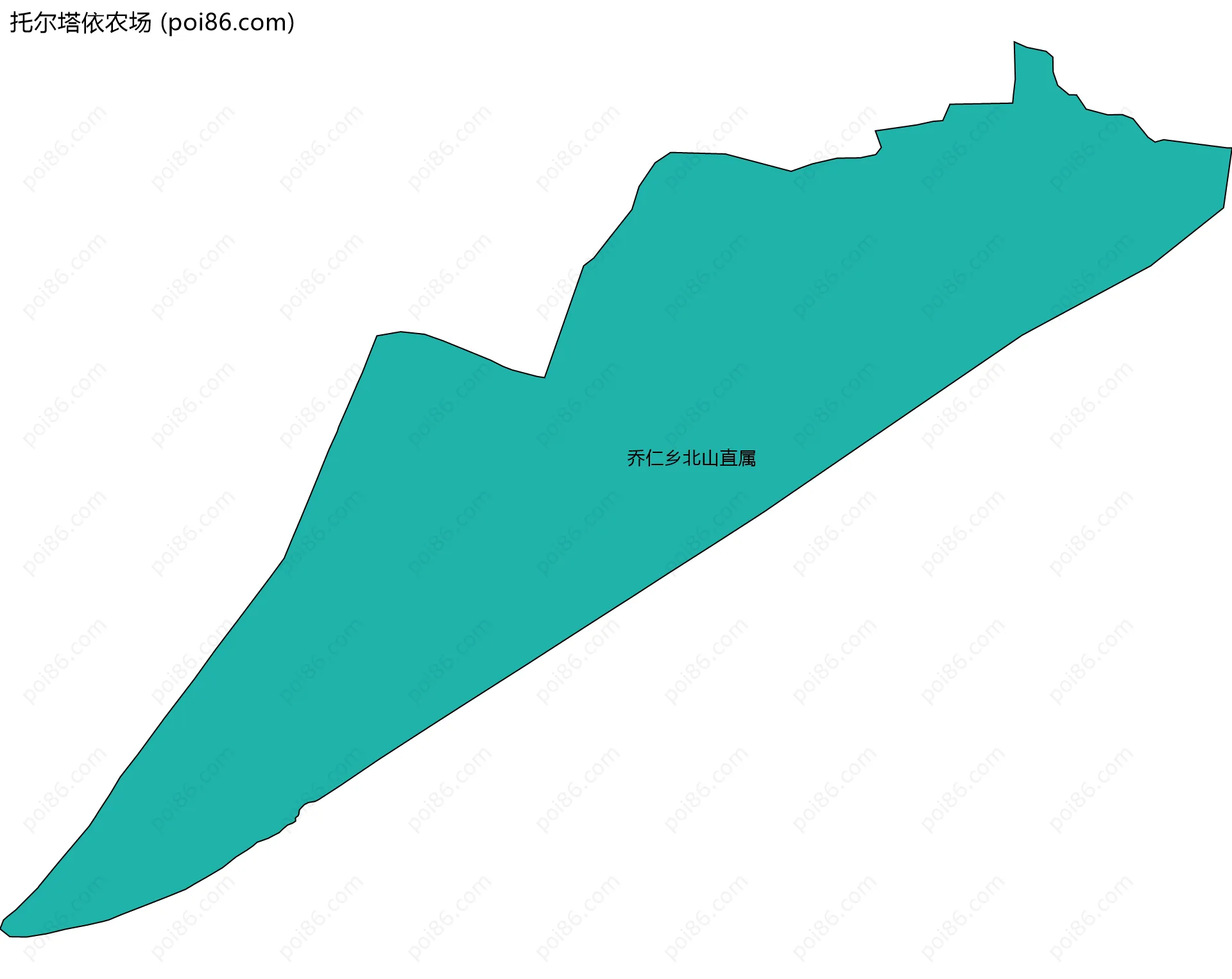 托尔塔依农场边界地图(五级行政区划)