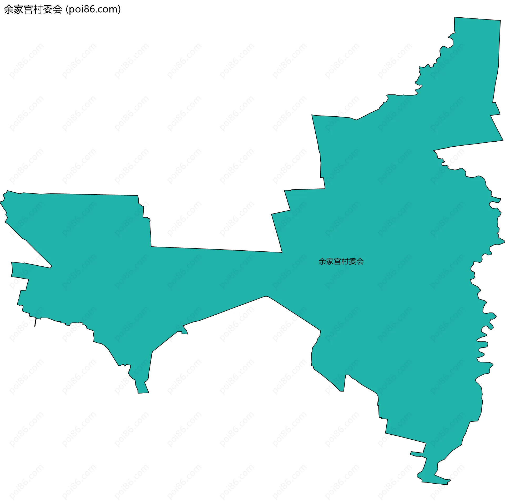 余家宫村委会边界地图