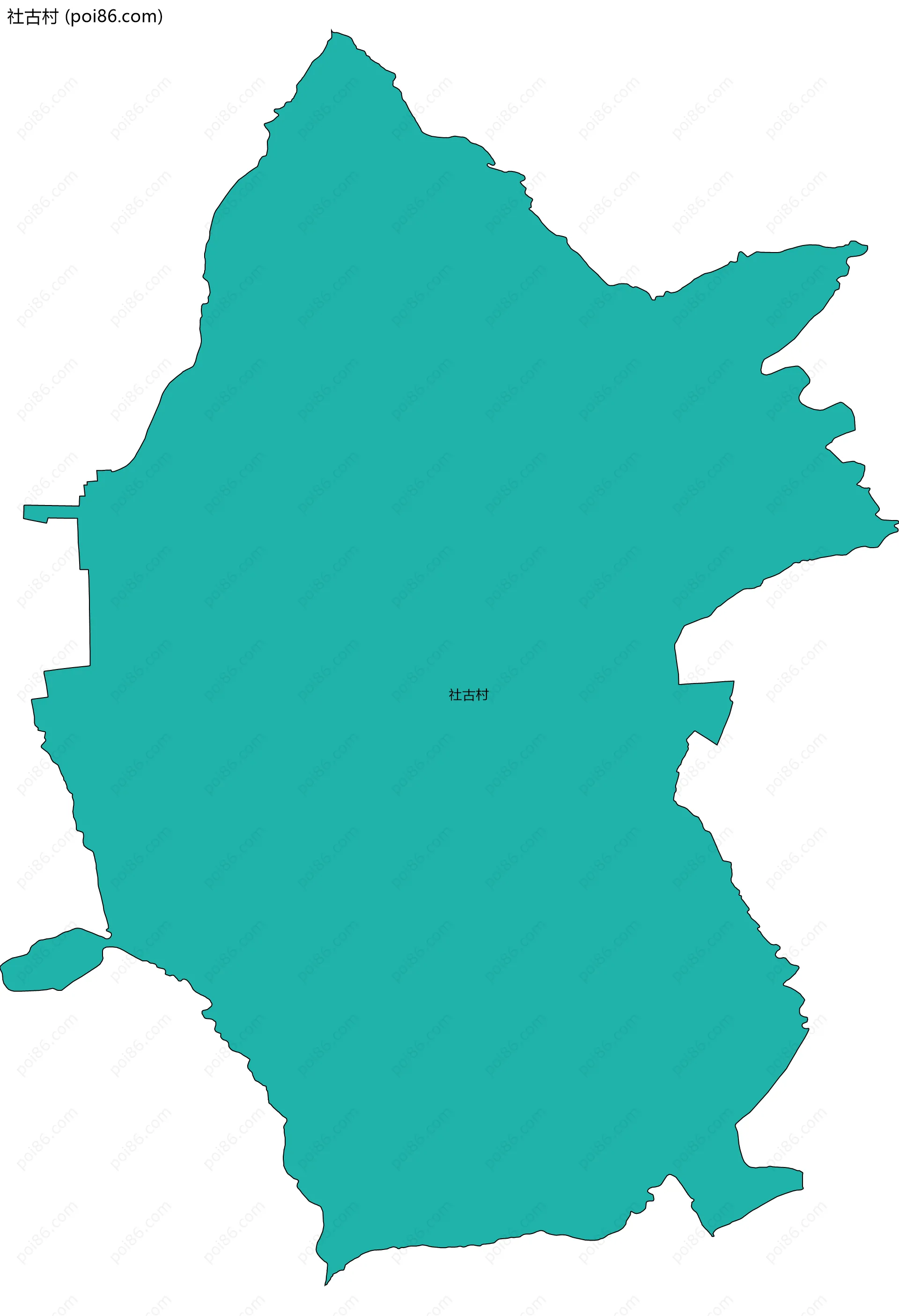 社古村边界地图