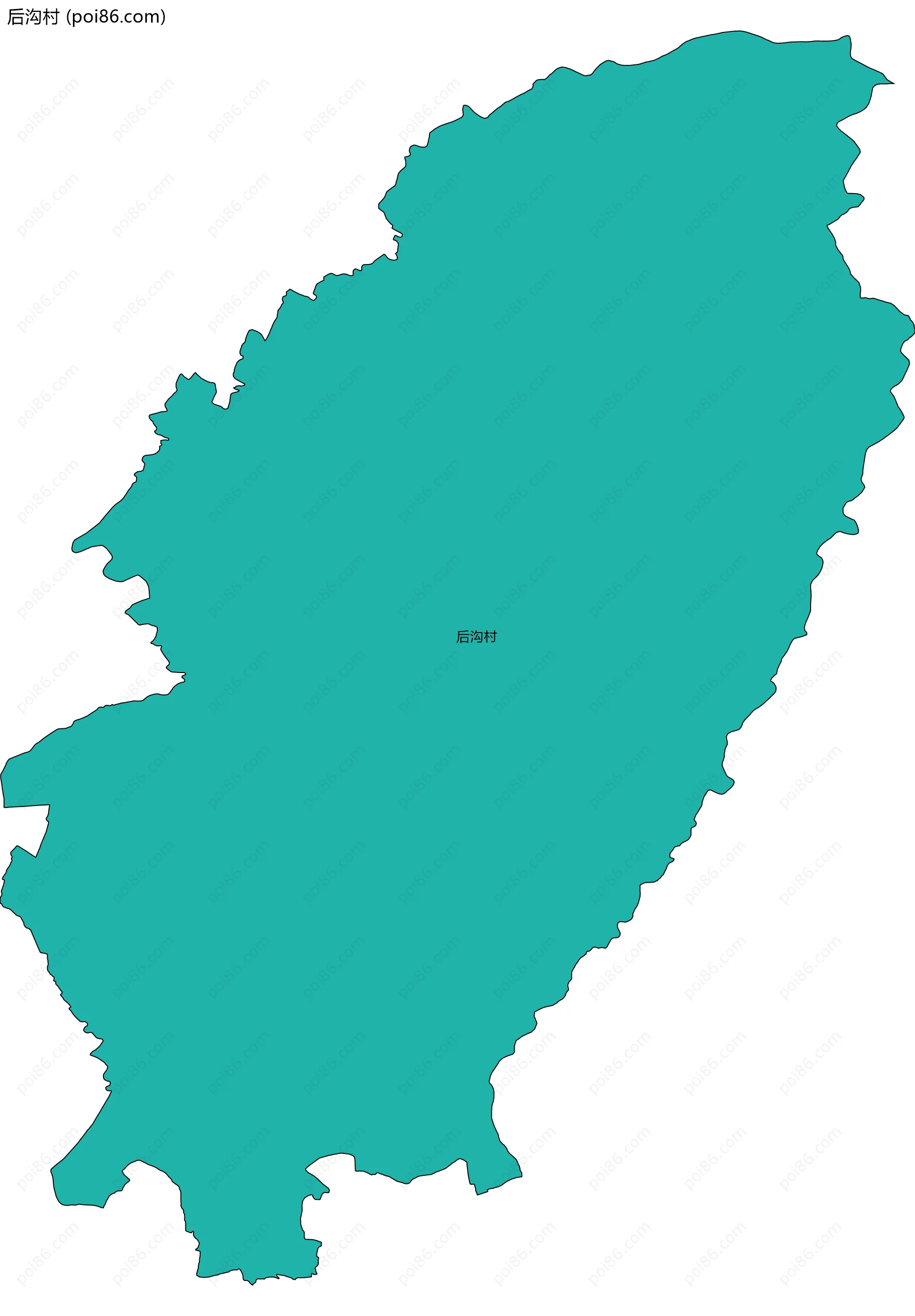 后沟村边界地图